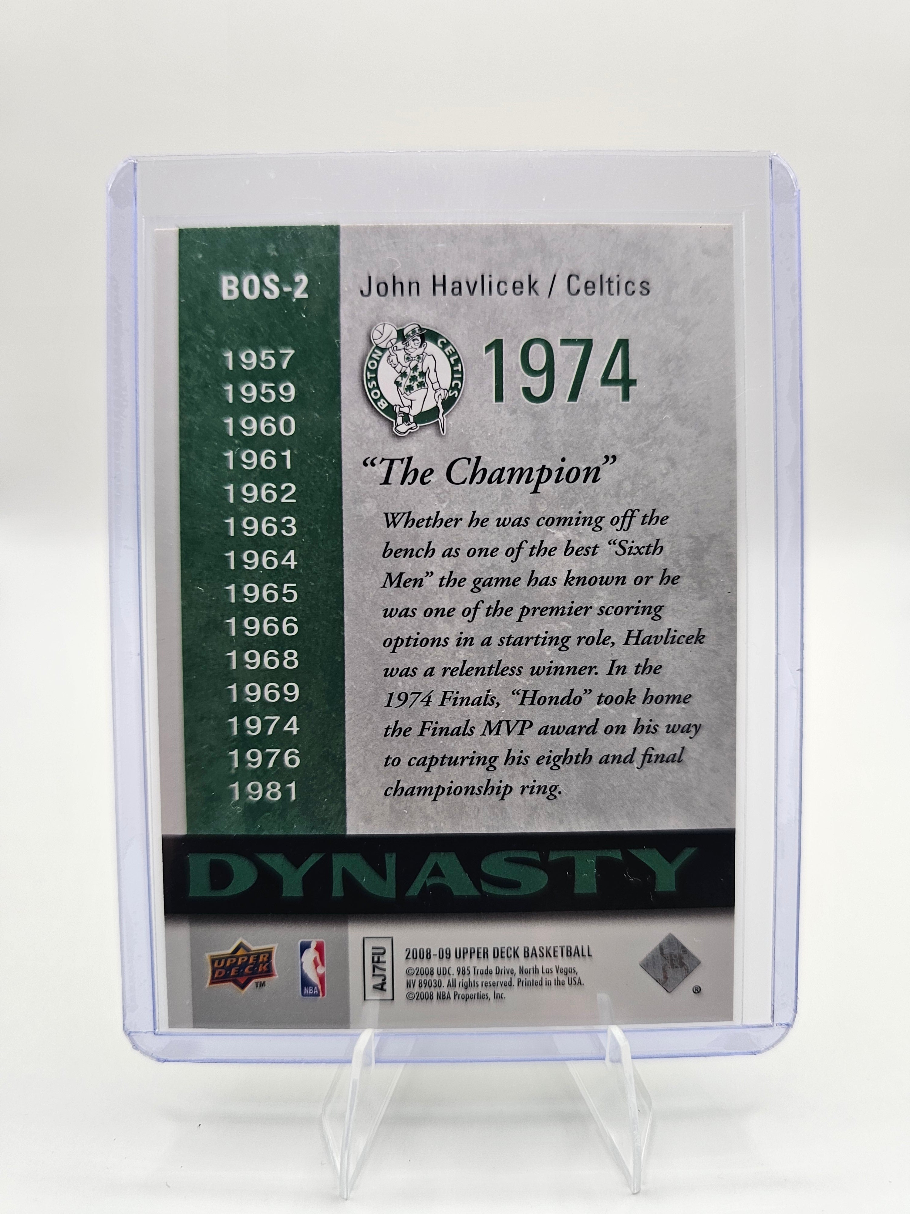 2008-09 Upper Deck #BOS-2 John Havlicek Dynasty Boston Celtics