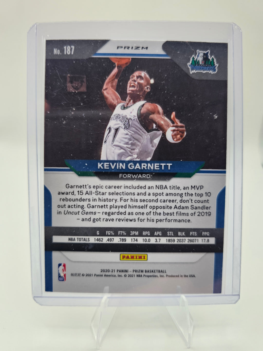 2020-21 Panini Prizm #187 Kevin Garnett Orange Ice Prizm