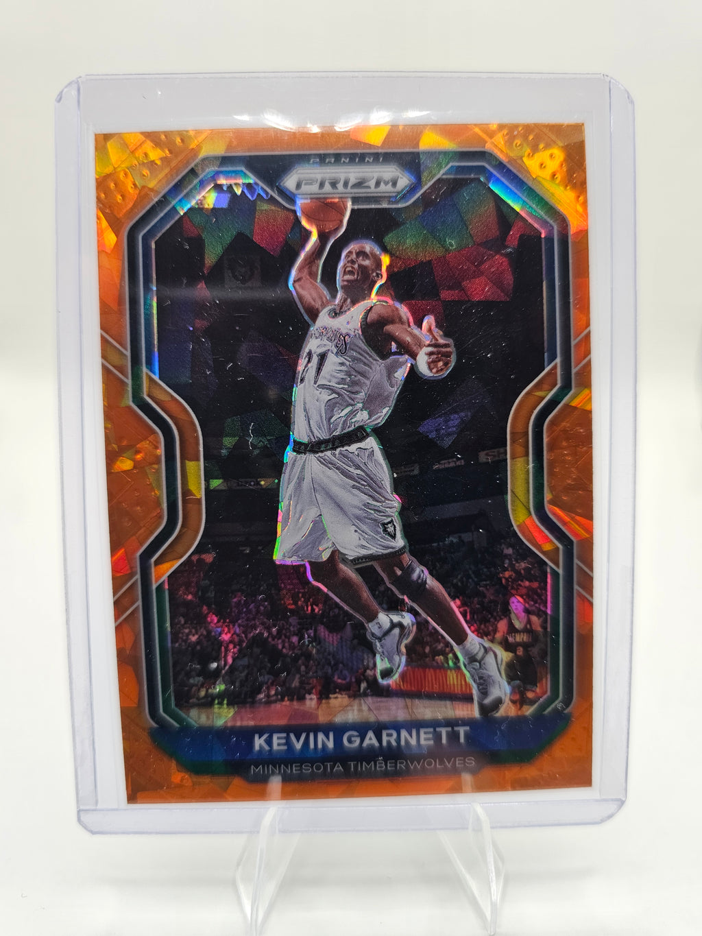 2020-21 Panini Prizm #187 Kevin Garnett Orange Ice Prizm