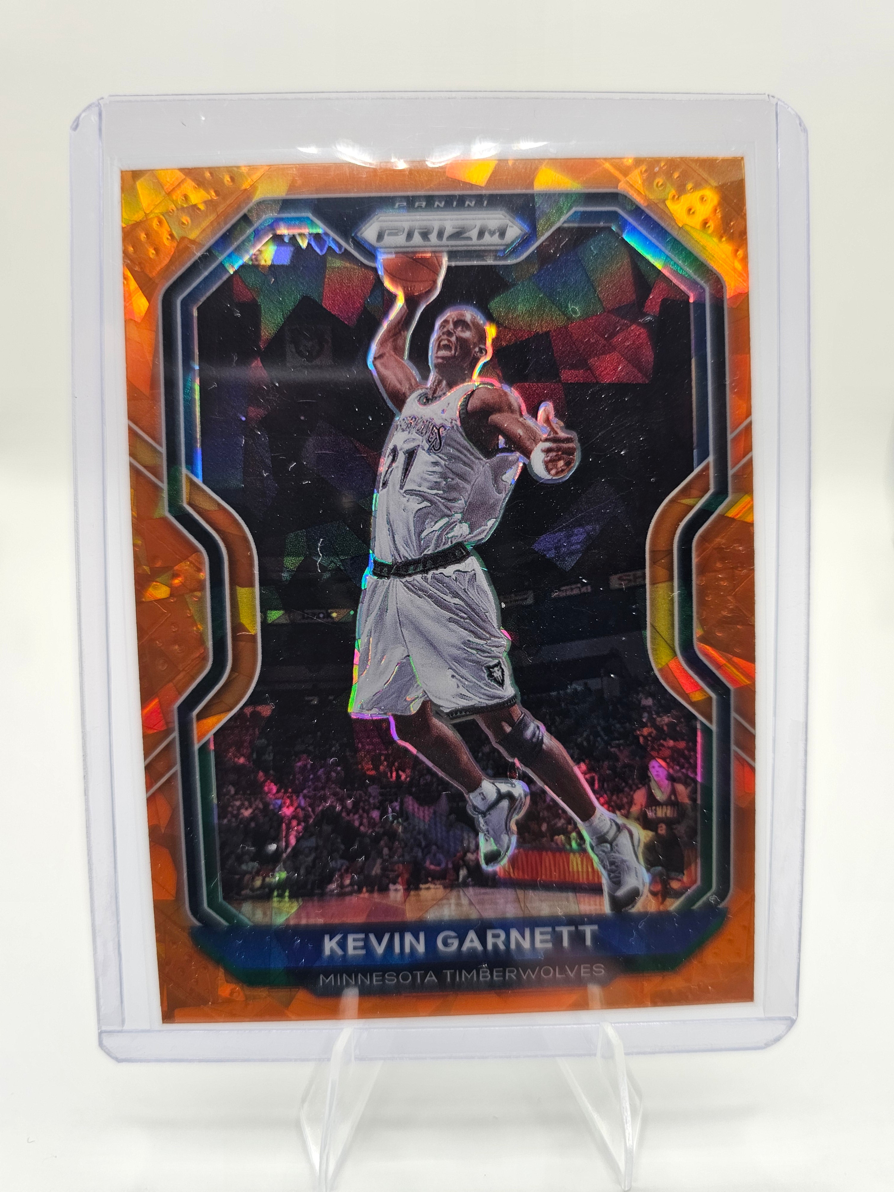 2020-21 Panini Prizm #187 Kevin Garnett Orange Ice Prizm