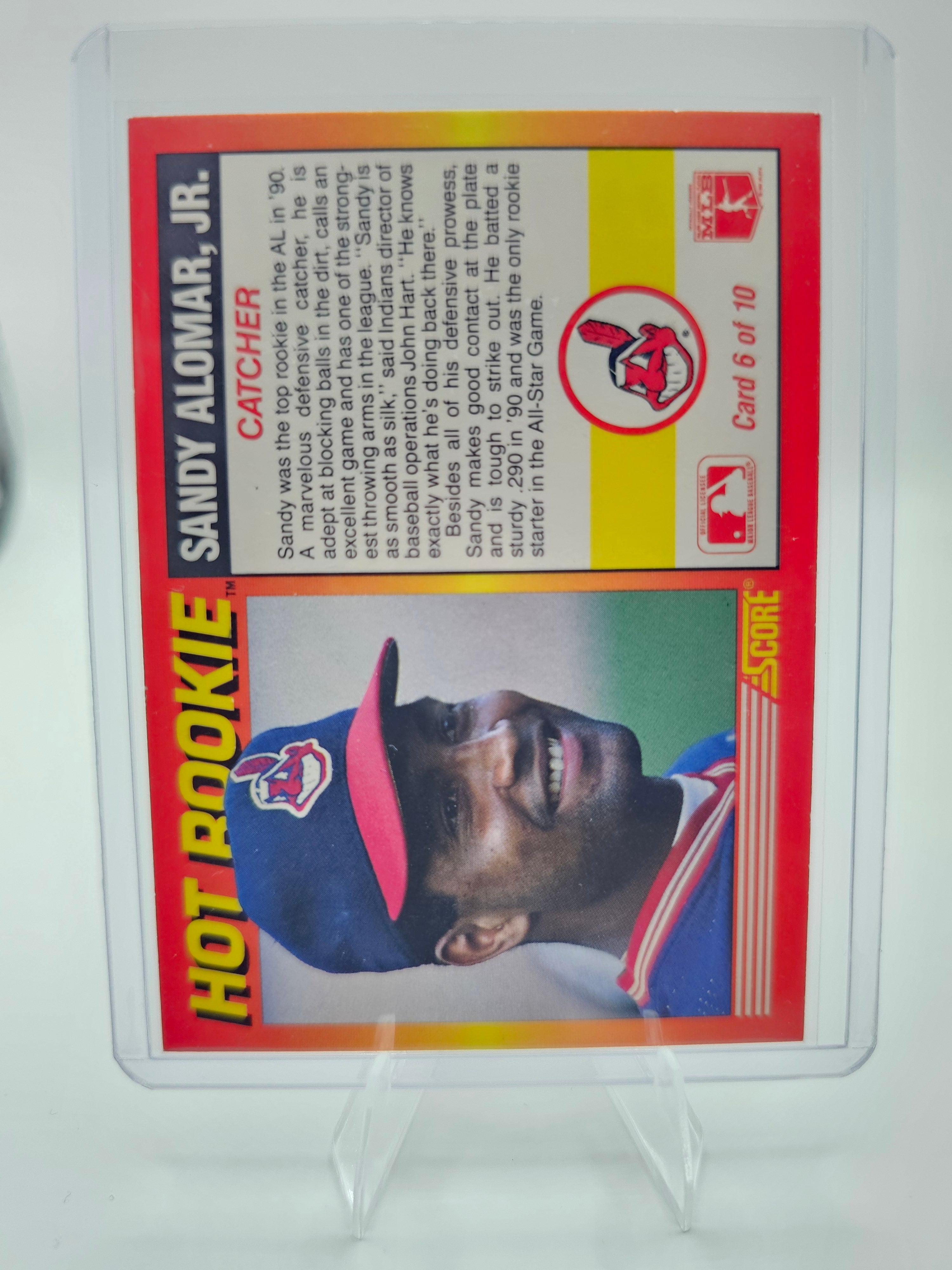 1991 Score #6 Sandy Alomar, Jr. Hot Rookies