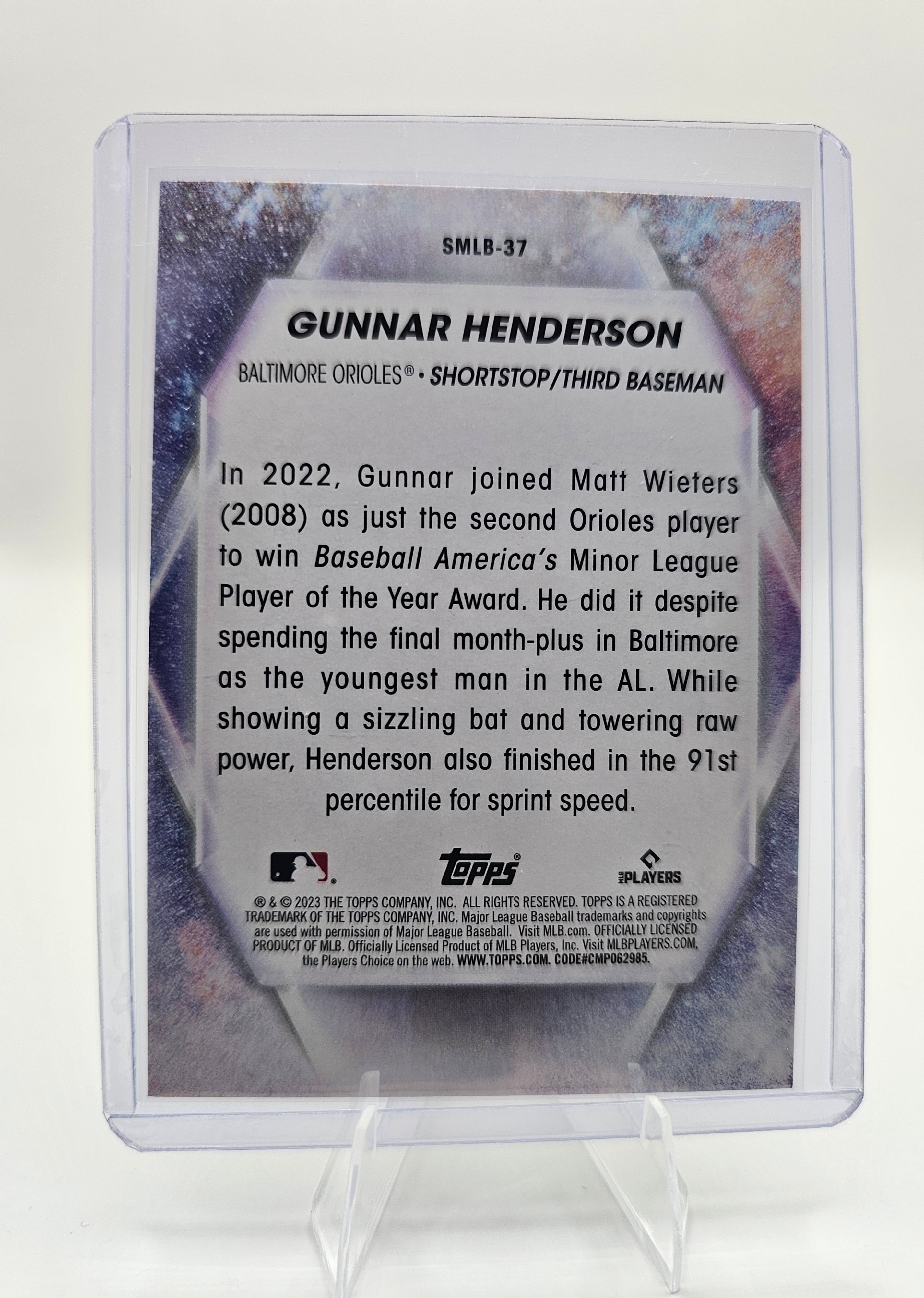 2023 Topps #SMLB-37 Gunnar Henderson Stars of MLB