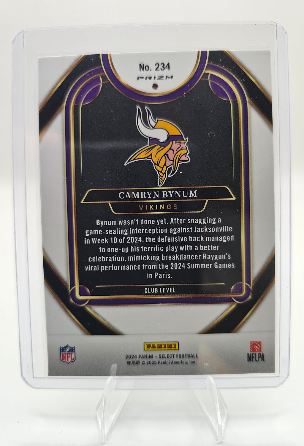 2024 Panini Select #234 Camryn Bynum Green Prizm Shock