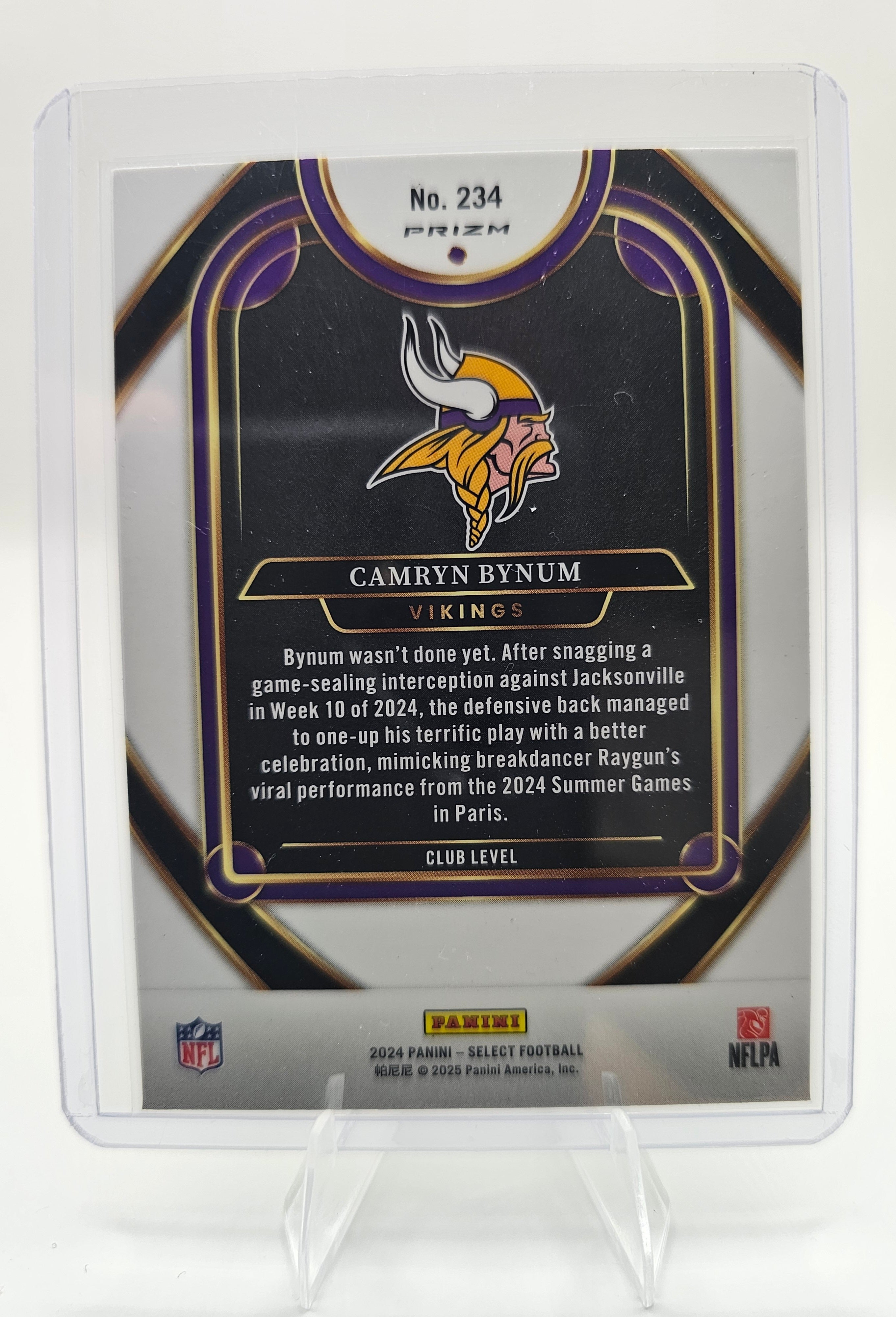 2024 Panini Select #234 Camryn Bynum Green Prizm Shock