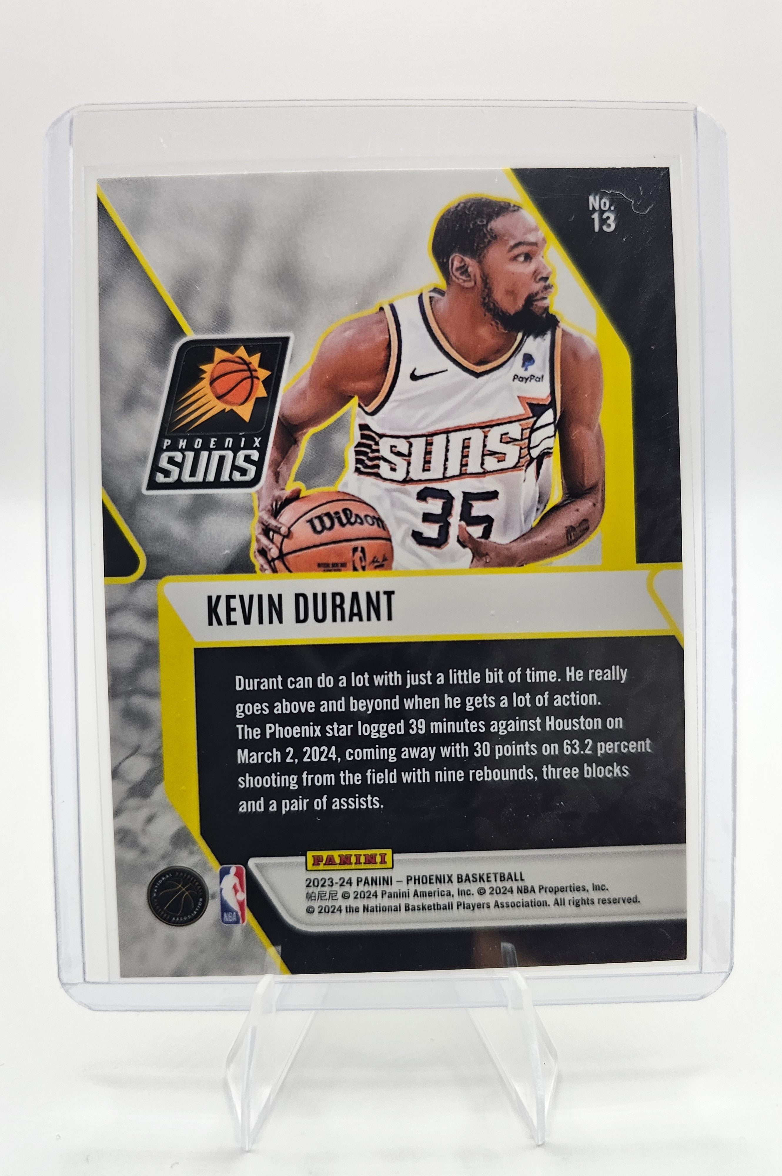 2023-24 Panini Phoenix #13 Kevin Durant Fade To Black