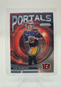 2023 Panini Prizm #PO-3 Joe Burrow Portals Prizms Green