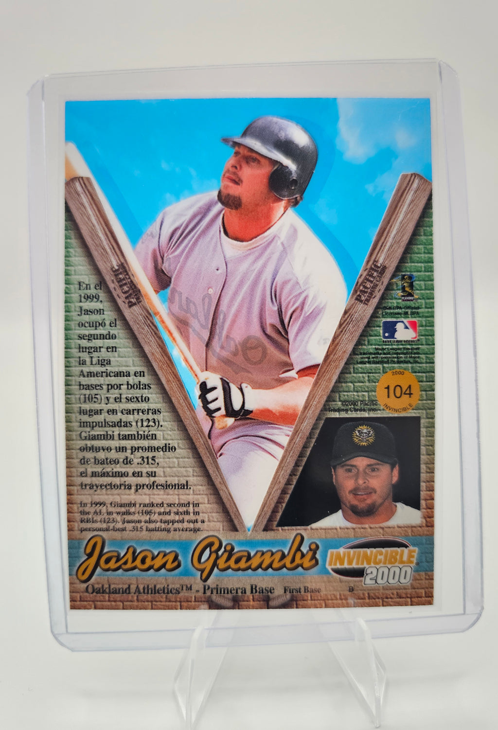 2000 Pacific Invincible #104 Jason Giambi