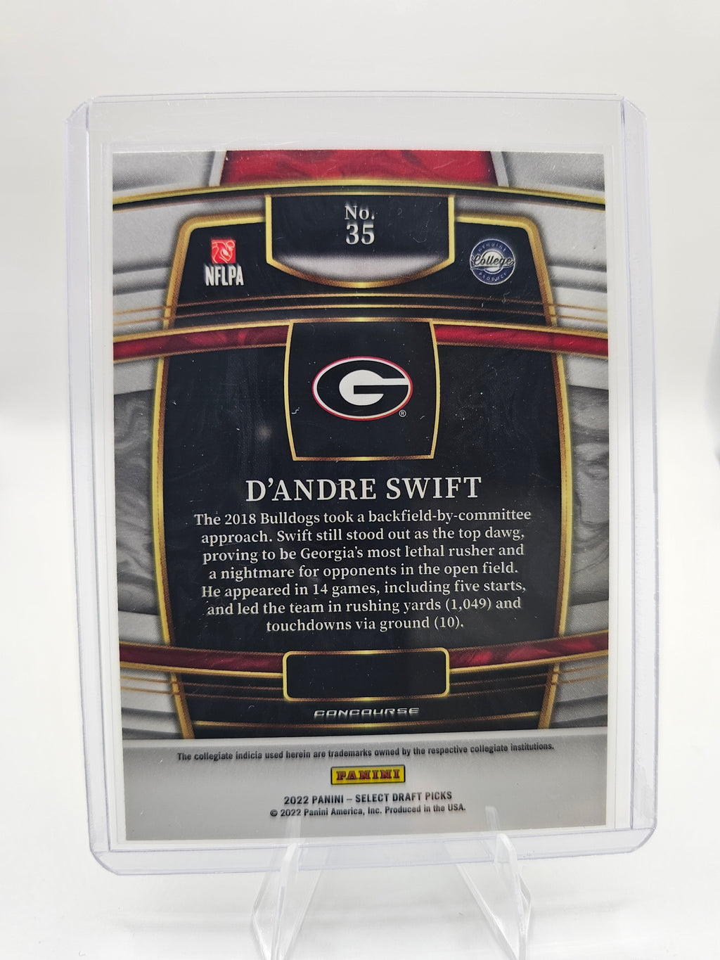 2022 Panini Select Draft Picks #35 D'Andre Swift Blue