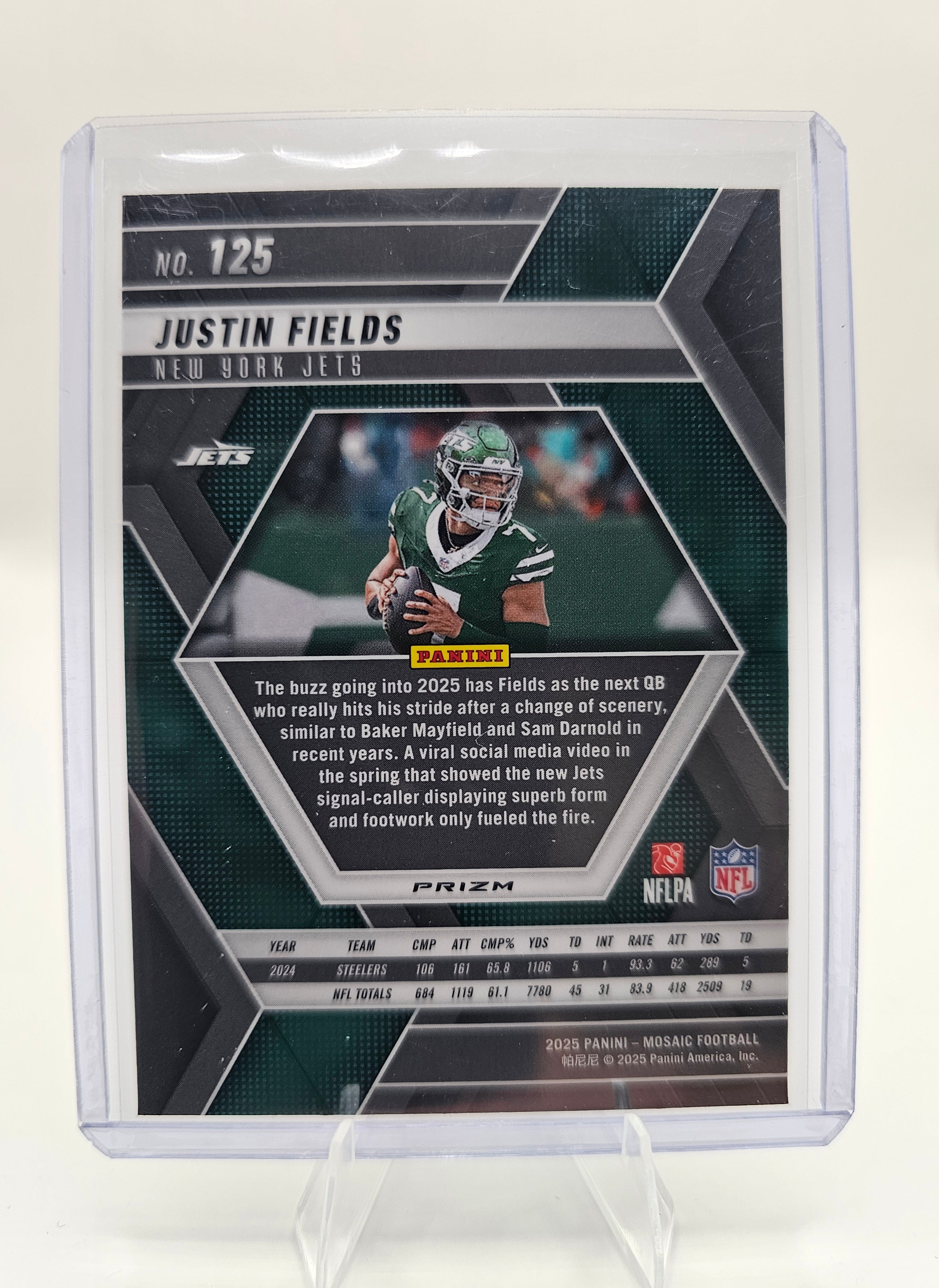 2025 Panini Mosaic #125 Justin Fields Mosaic Tessellation