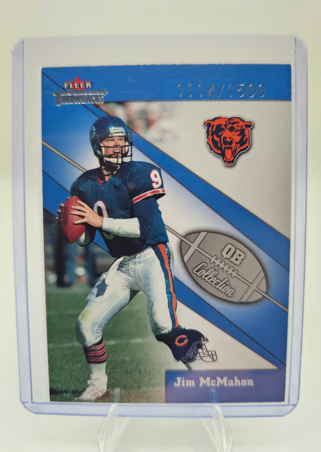 2002 Fleer Throwbacks #12 QB Jim McMahon QB Collection #1114/1500