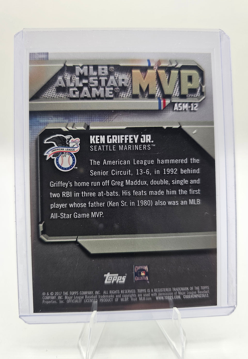 2017 Topps #ASM-12 Ken Griffey Jr. All-Star Game MVP