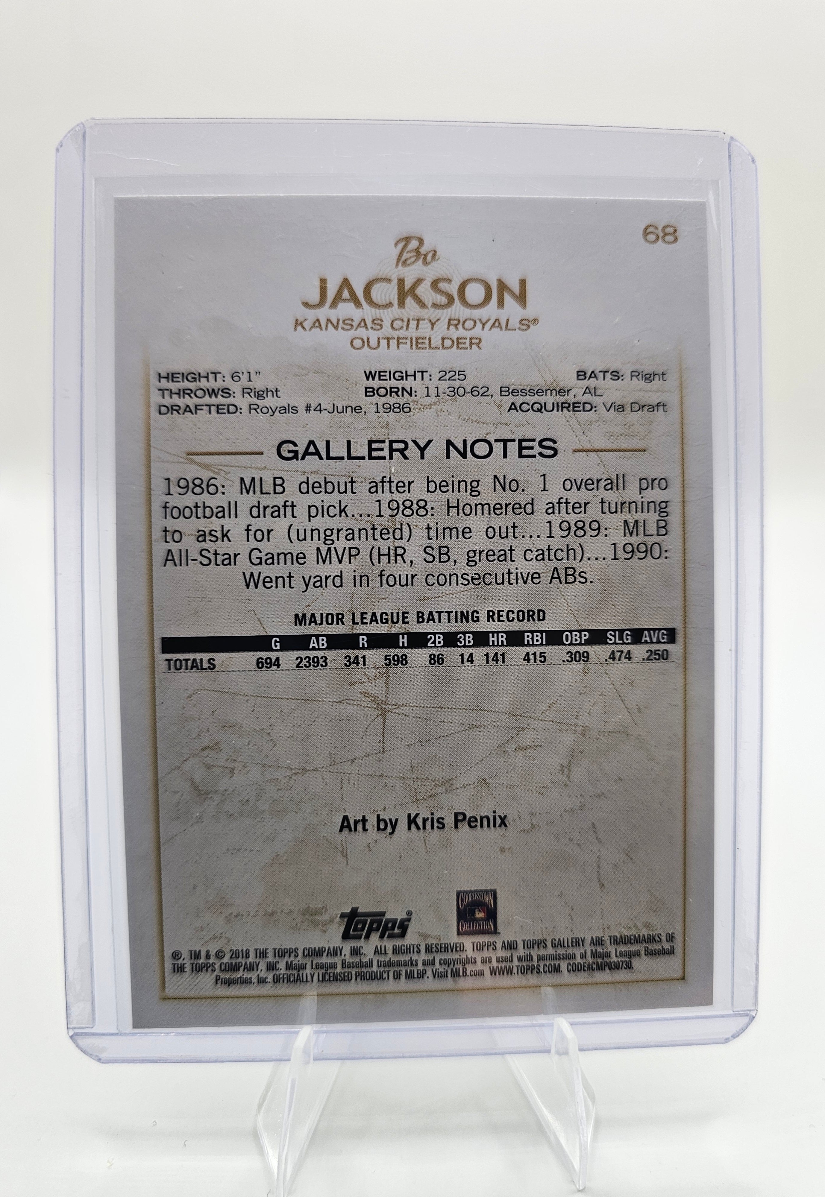 2018 Topps Gallery #68 Bo Jackson
