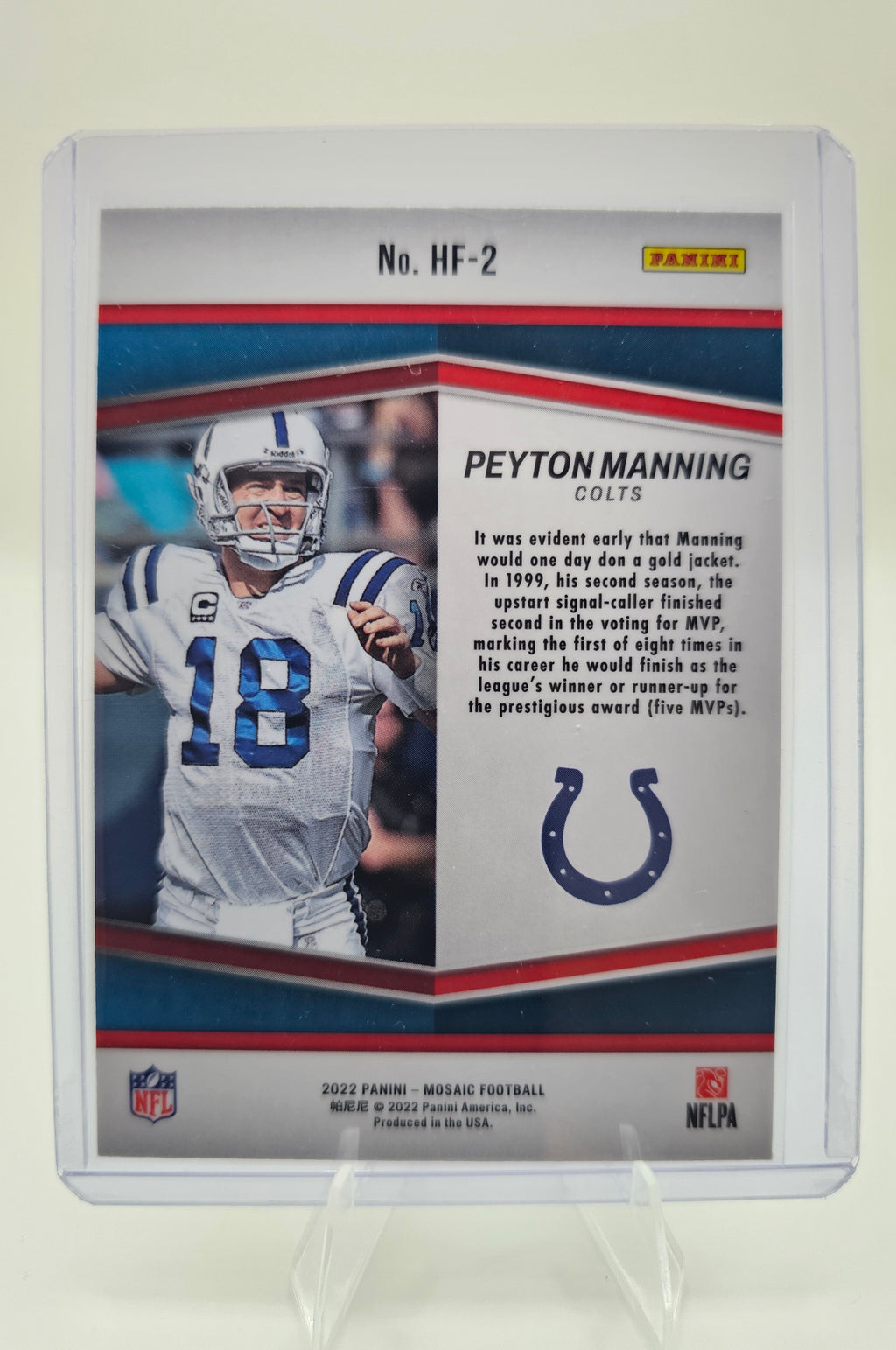 2022 Panini Mosaic #HF-2 Peyton Manning HoloFame