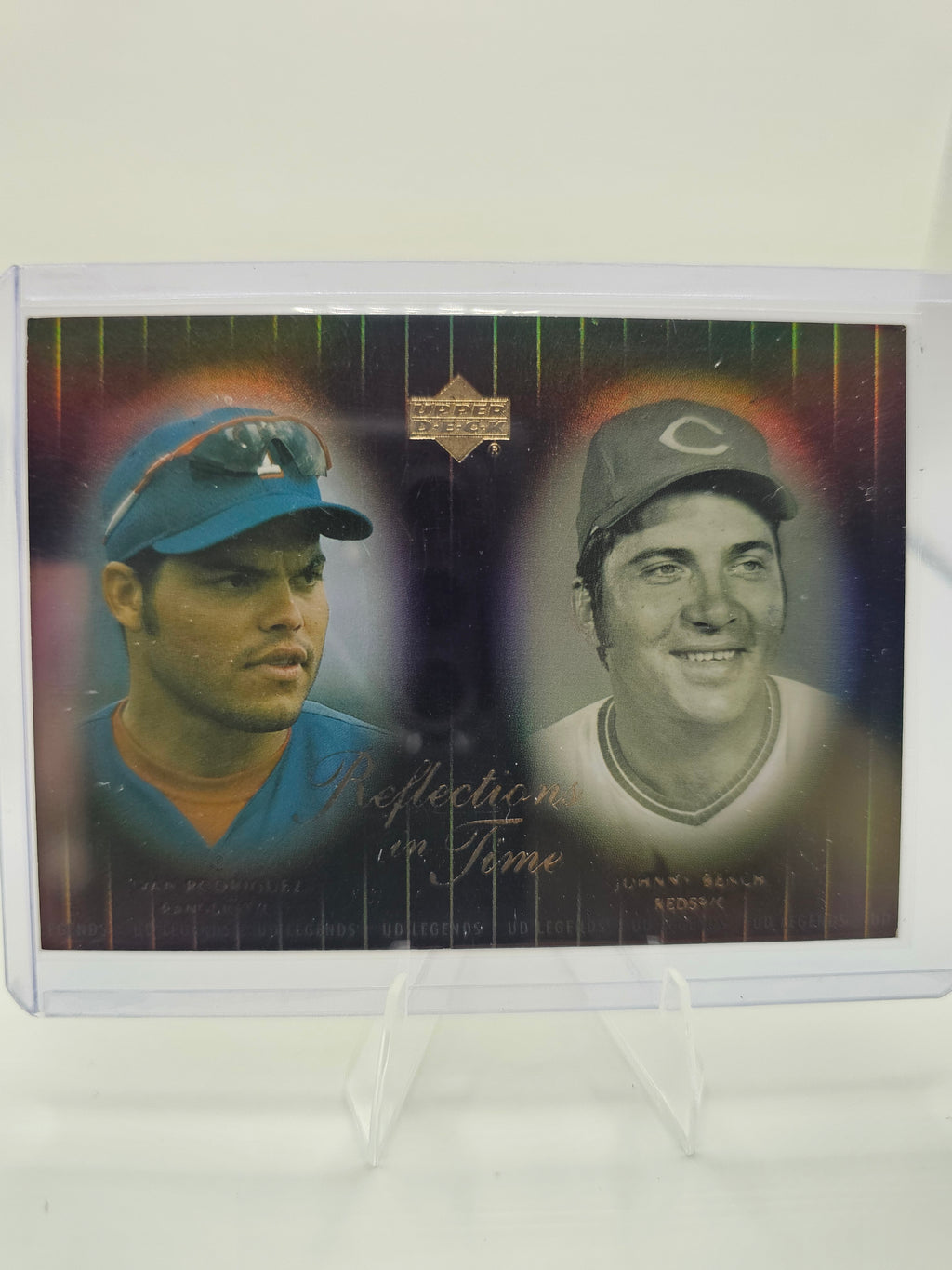 2000 Upper Deck Legends #R4 Ivan Rodriguez / Johnny Bench Reflections in Time