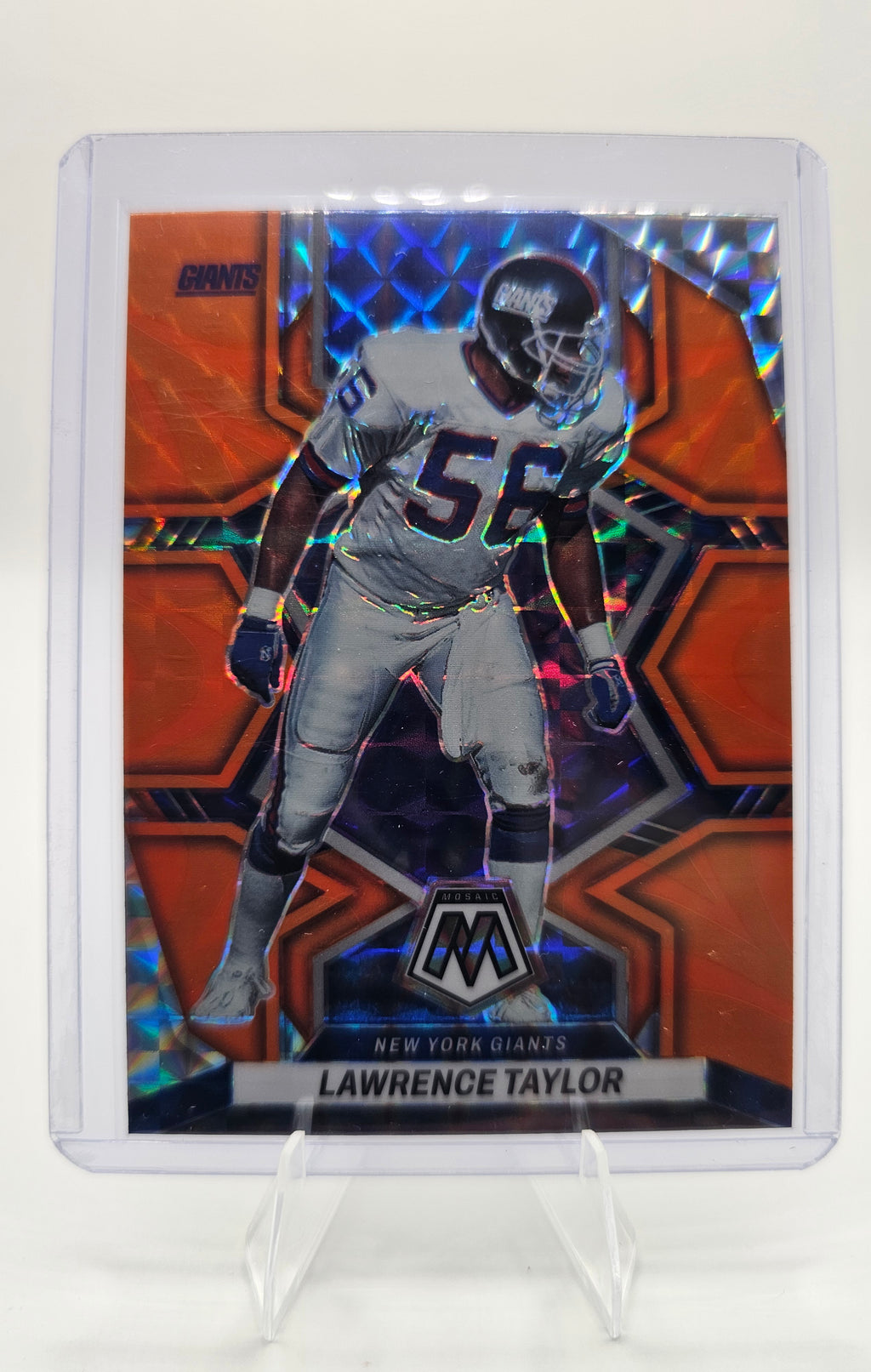 2022 Panini Mosaic Orange Reactive #249 Lawrence Taylor – New York Giants