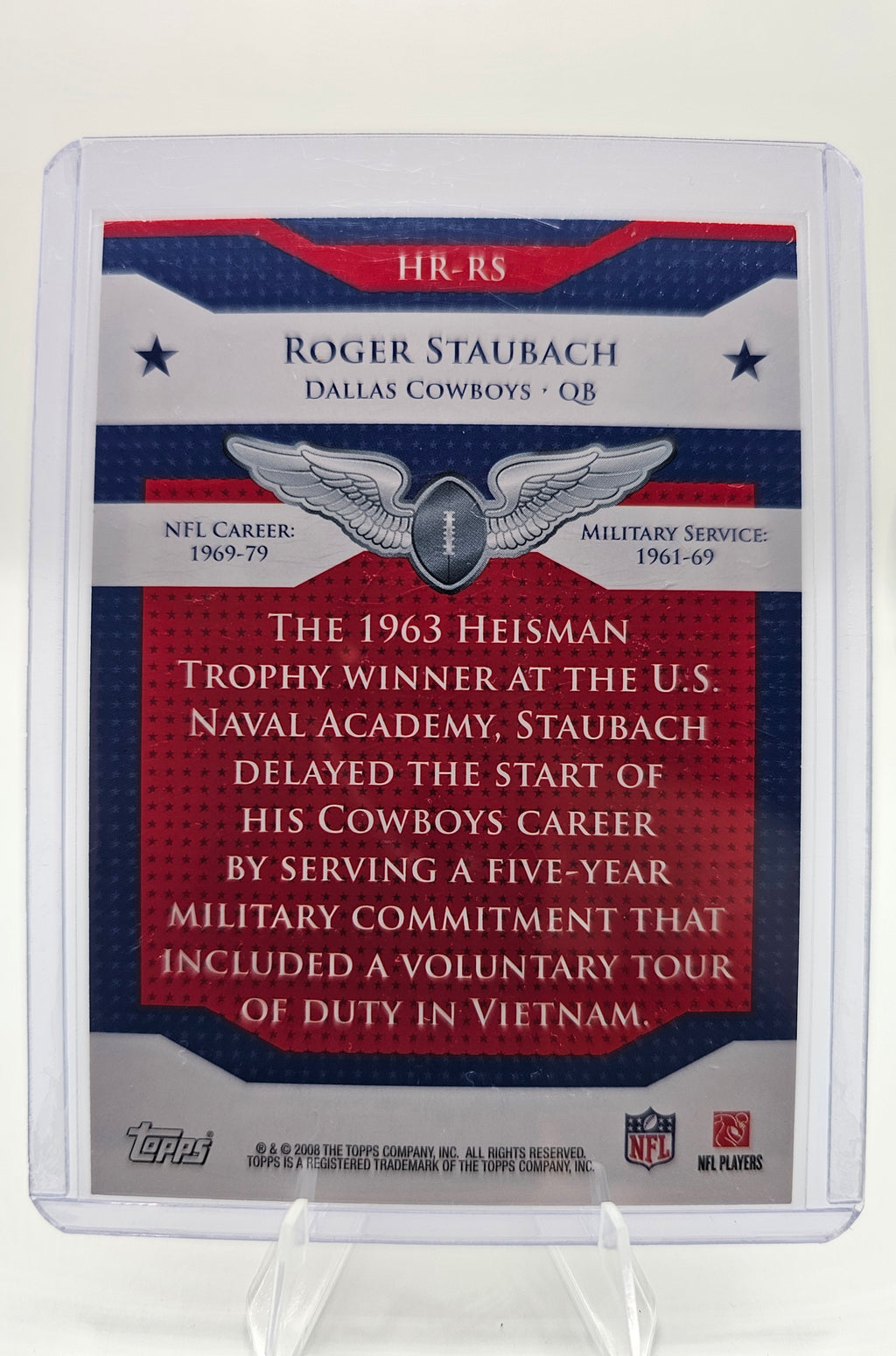 2008 Topps #HR-RS Roger Staubach NFL Honor Roll