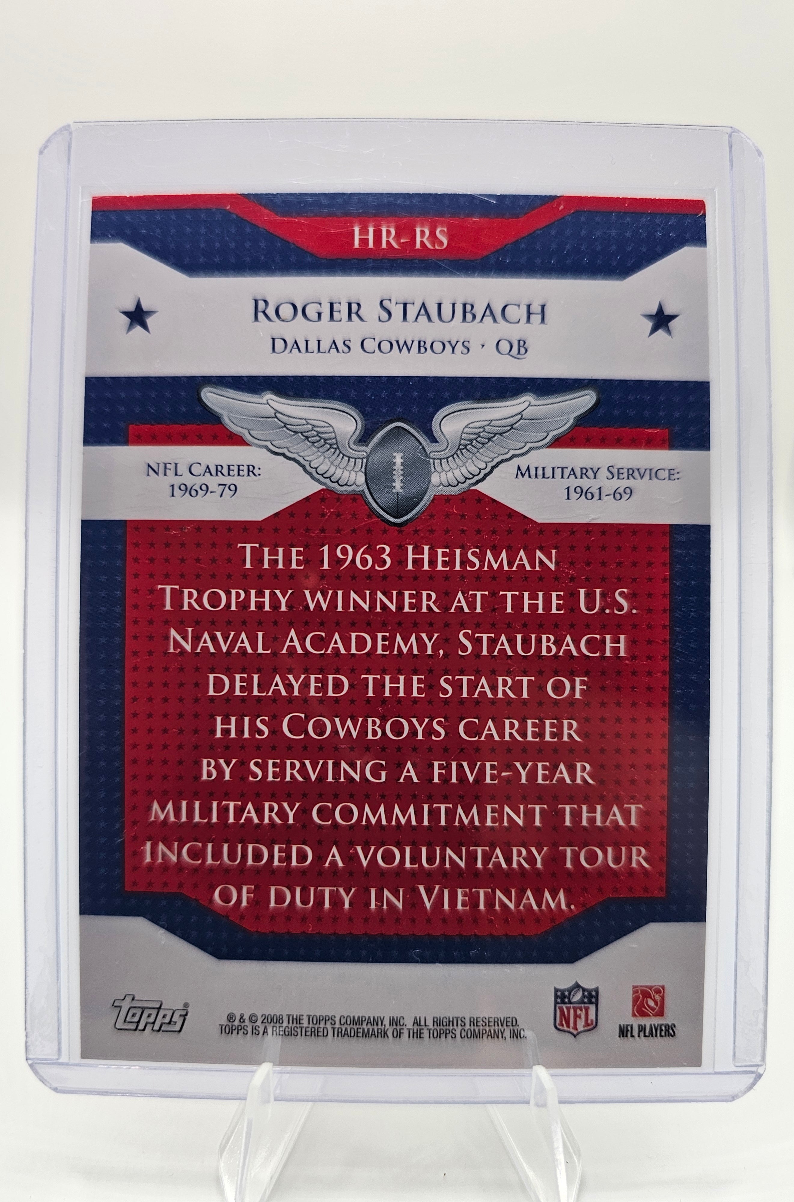 2008 Topps #HR-RS Roger Staubach NFL Honor Roll