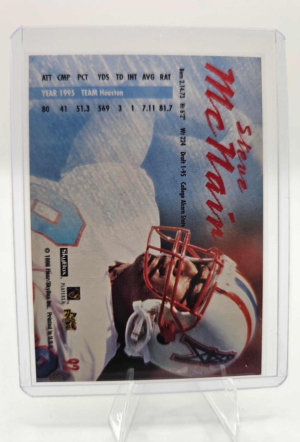 1996 SkyBox Impact Rookies #92 Steve McNair