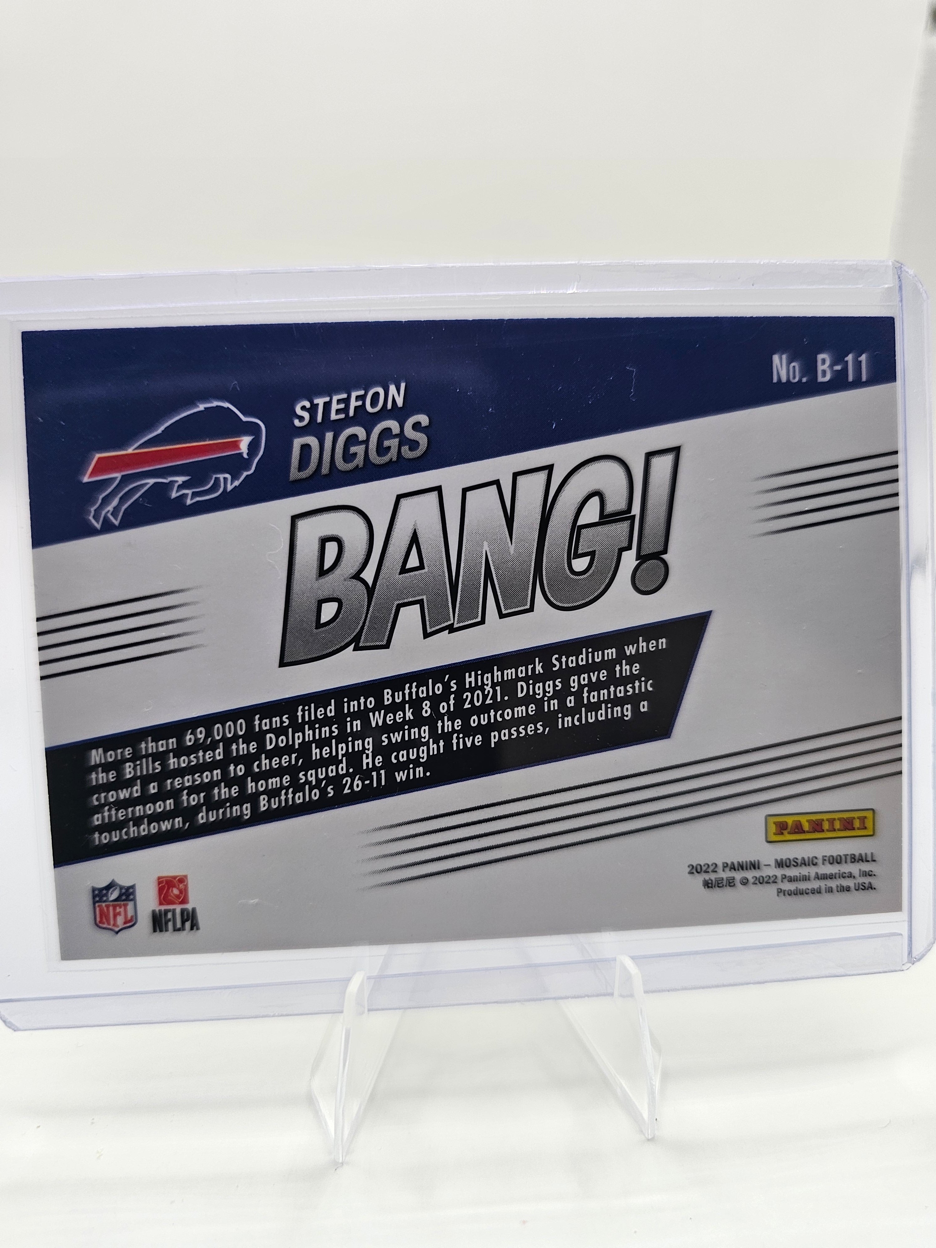 2022 Panini Mosaic #B-11 Stefon Diggs Bang! Mosaic