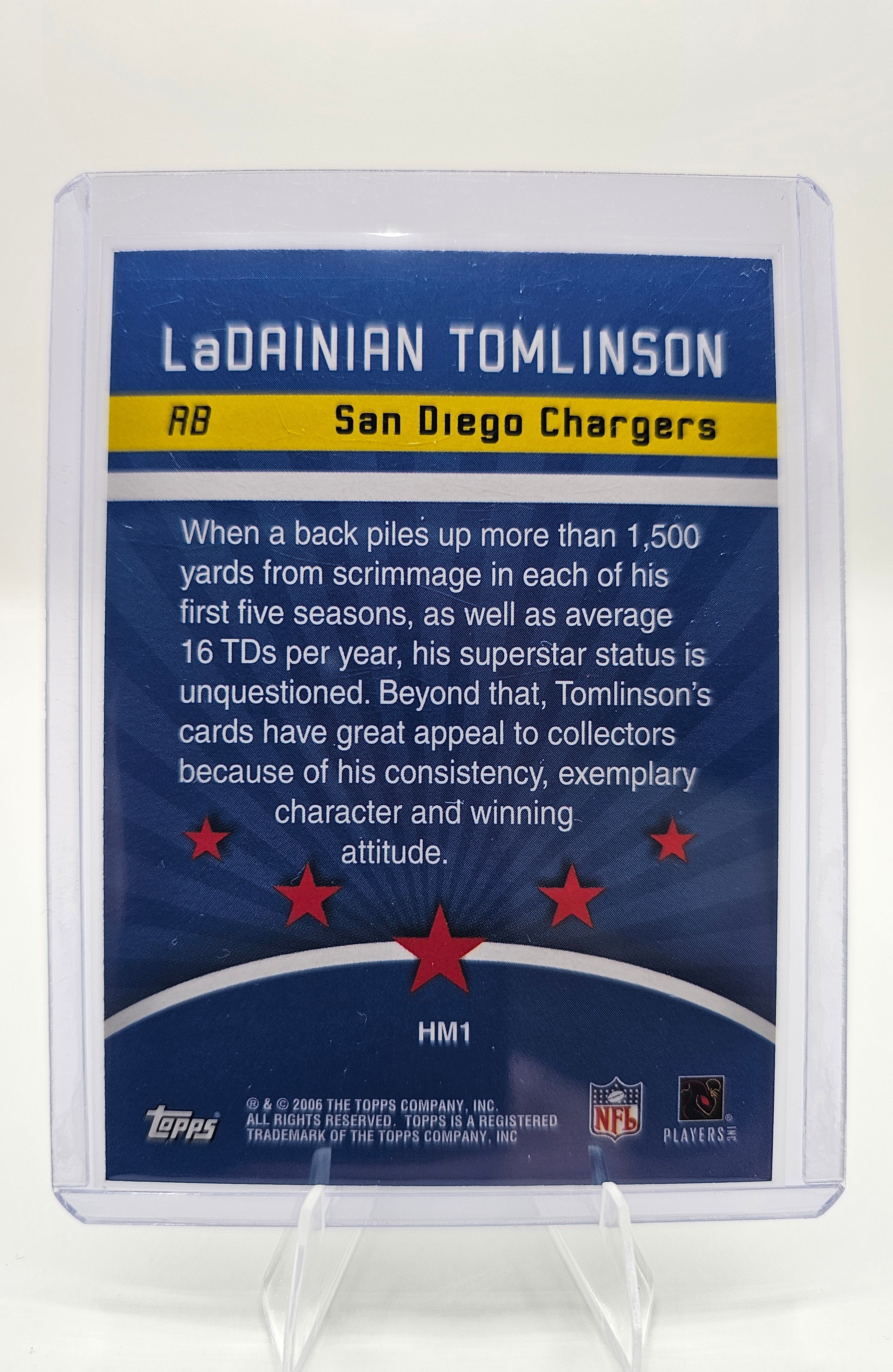 2006 Topps #HM1 LaDainian Tomlinson Hobby Masters