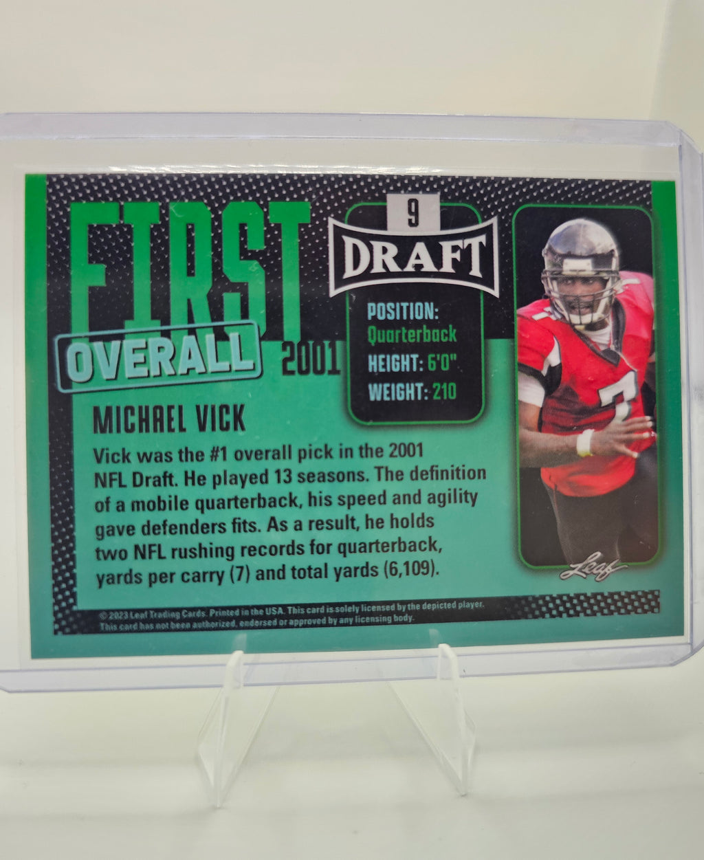 2023 Leaf Draft #9 Michael Vick Blue