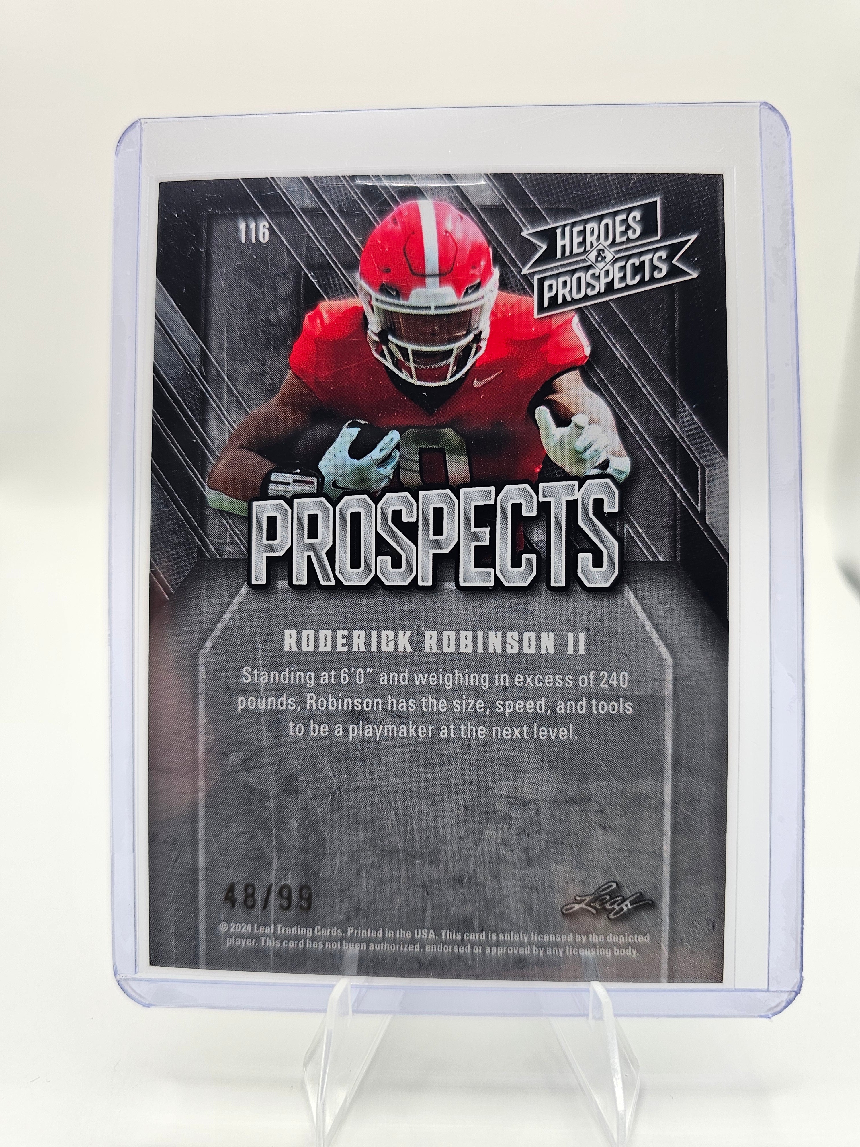 2024 Leaf Heroes & Prospects 116 Roderick Robinson II #48/99