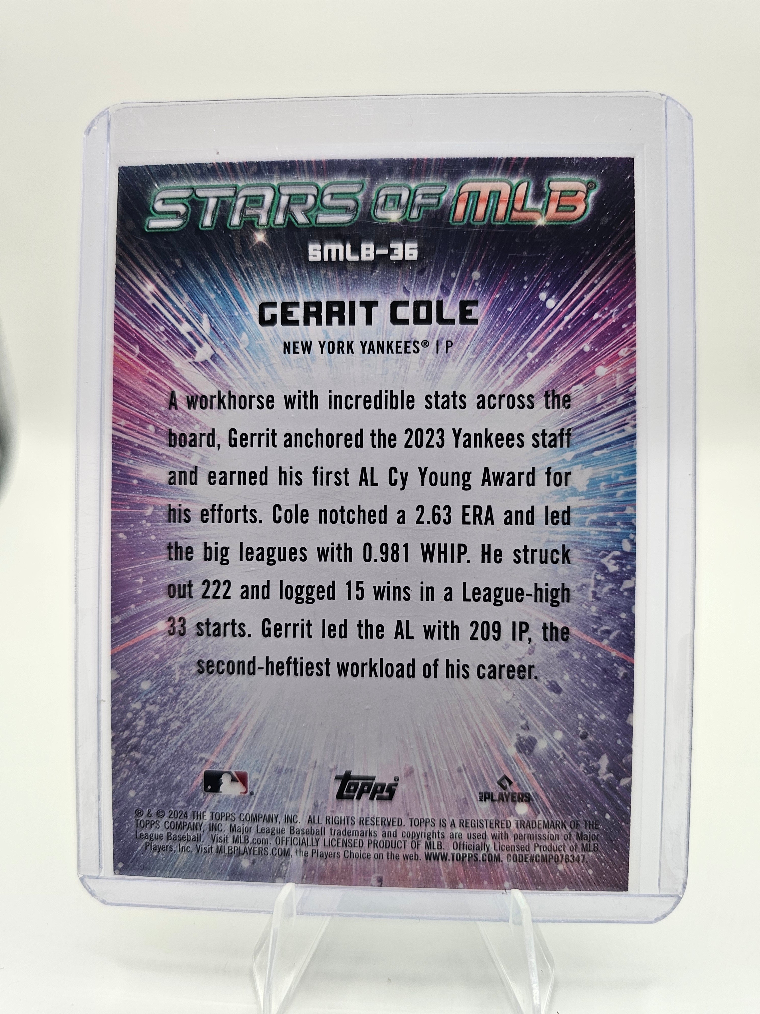 2024 Topps- Stars of MLB #SMLB-36 Gerrit Cole
