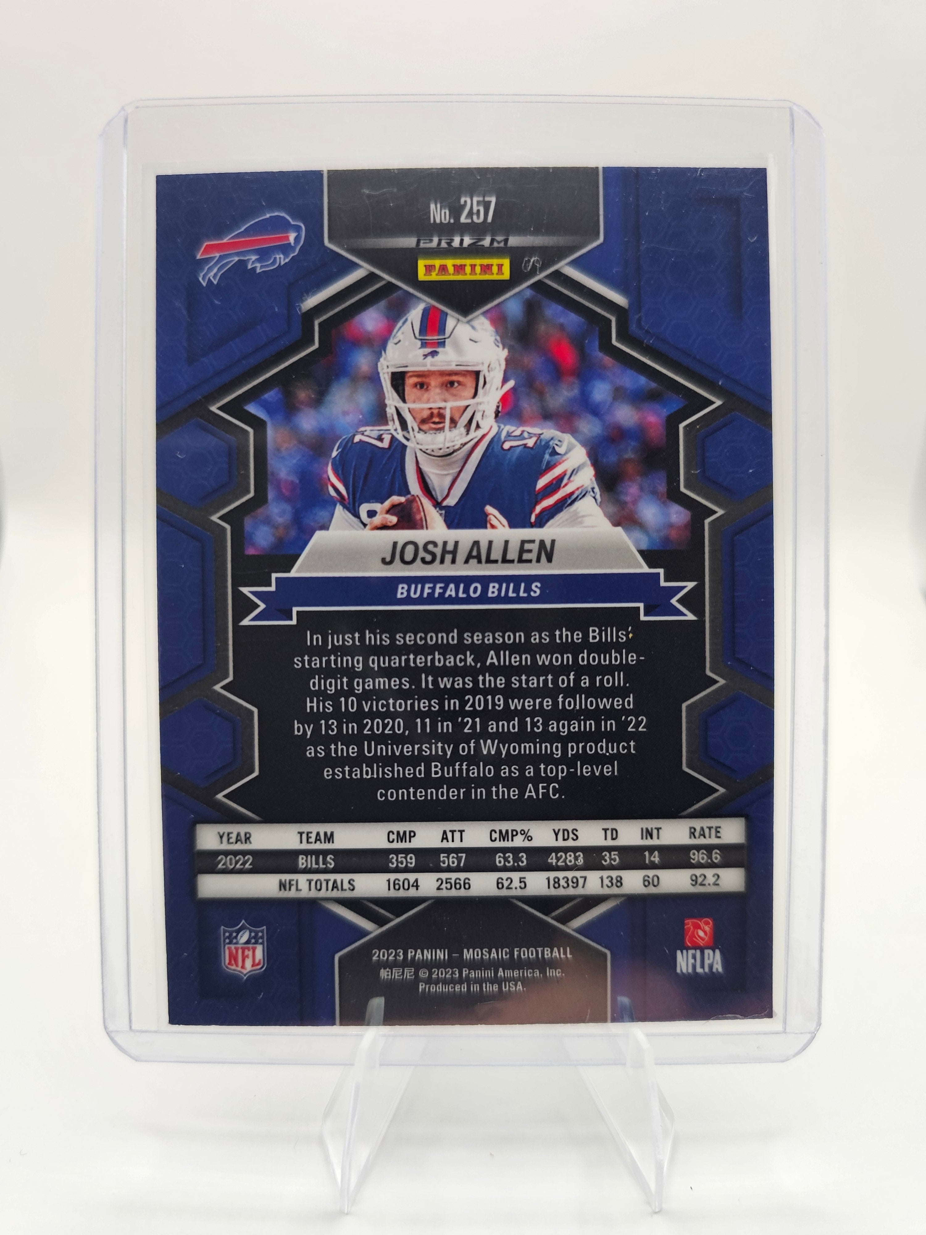 2023 Panini Mosaic #257 Josh Allen Camo Pink Mosaic