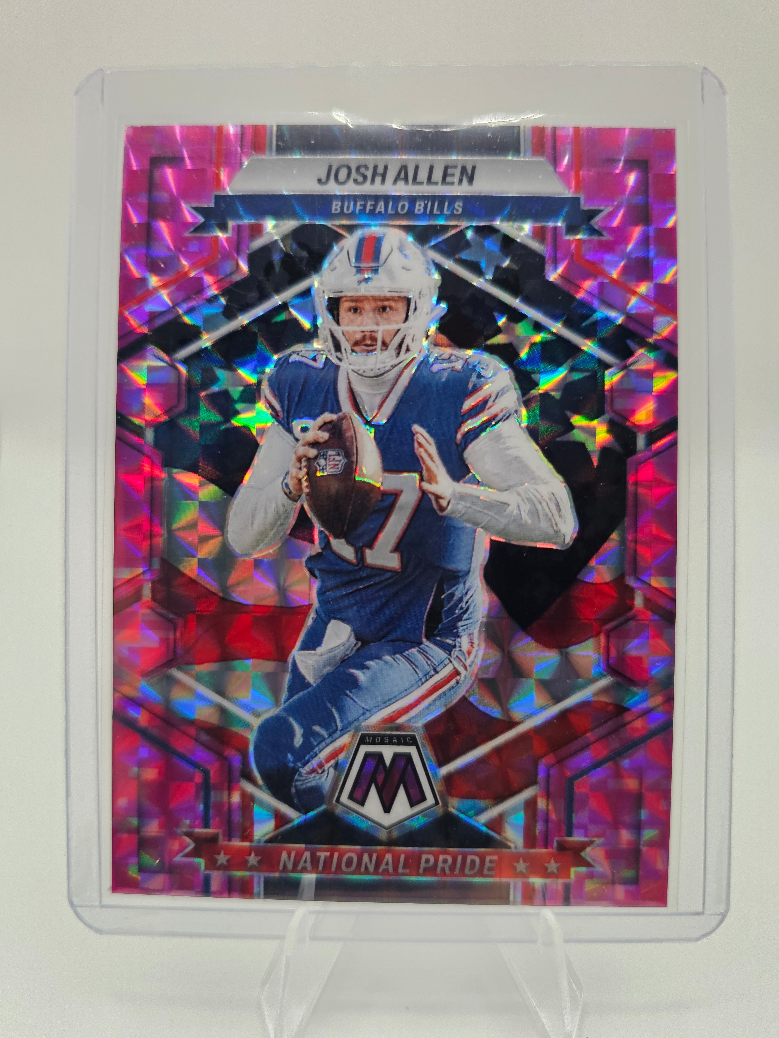 2023 Panini Mosaic #257 Josh Allen Camo Pink Mosaic