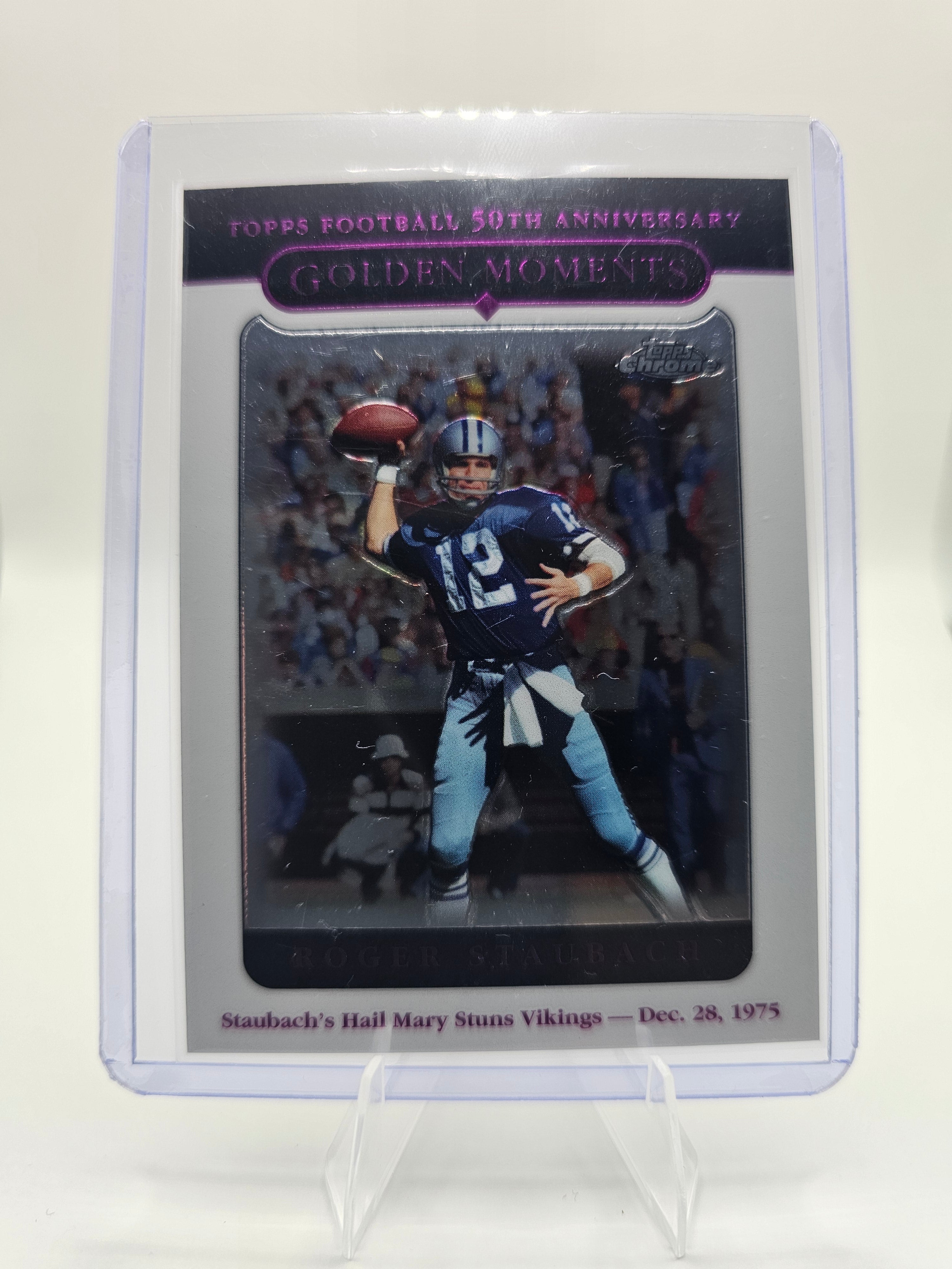 2005 Topps Chrome #165 Roger Staubach Dallas Cowboys Football Card