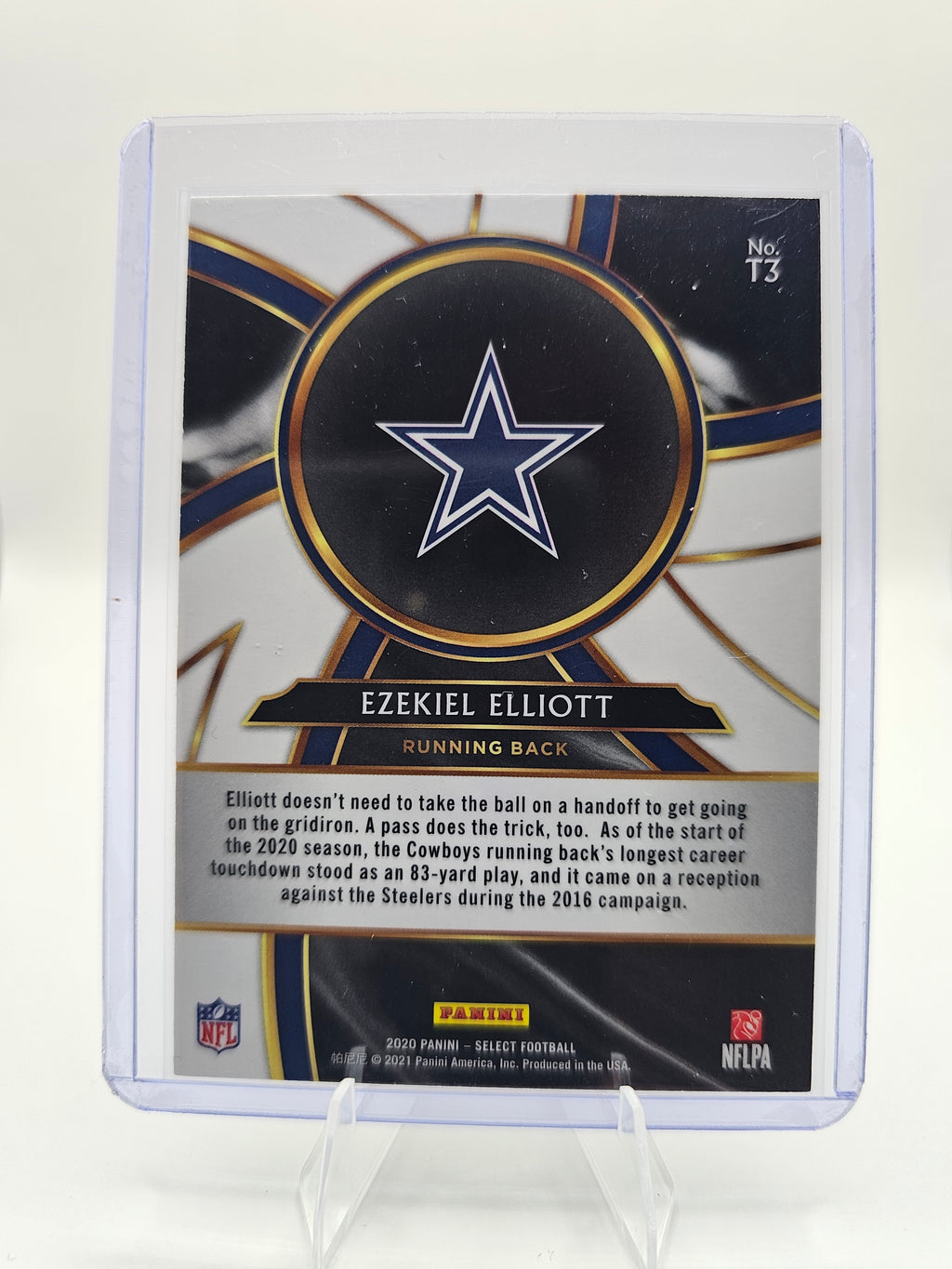 2020 Panini Select #T3 Ezekiel Elliott Turbocharged