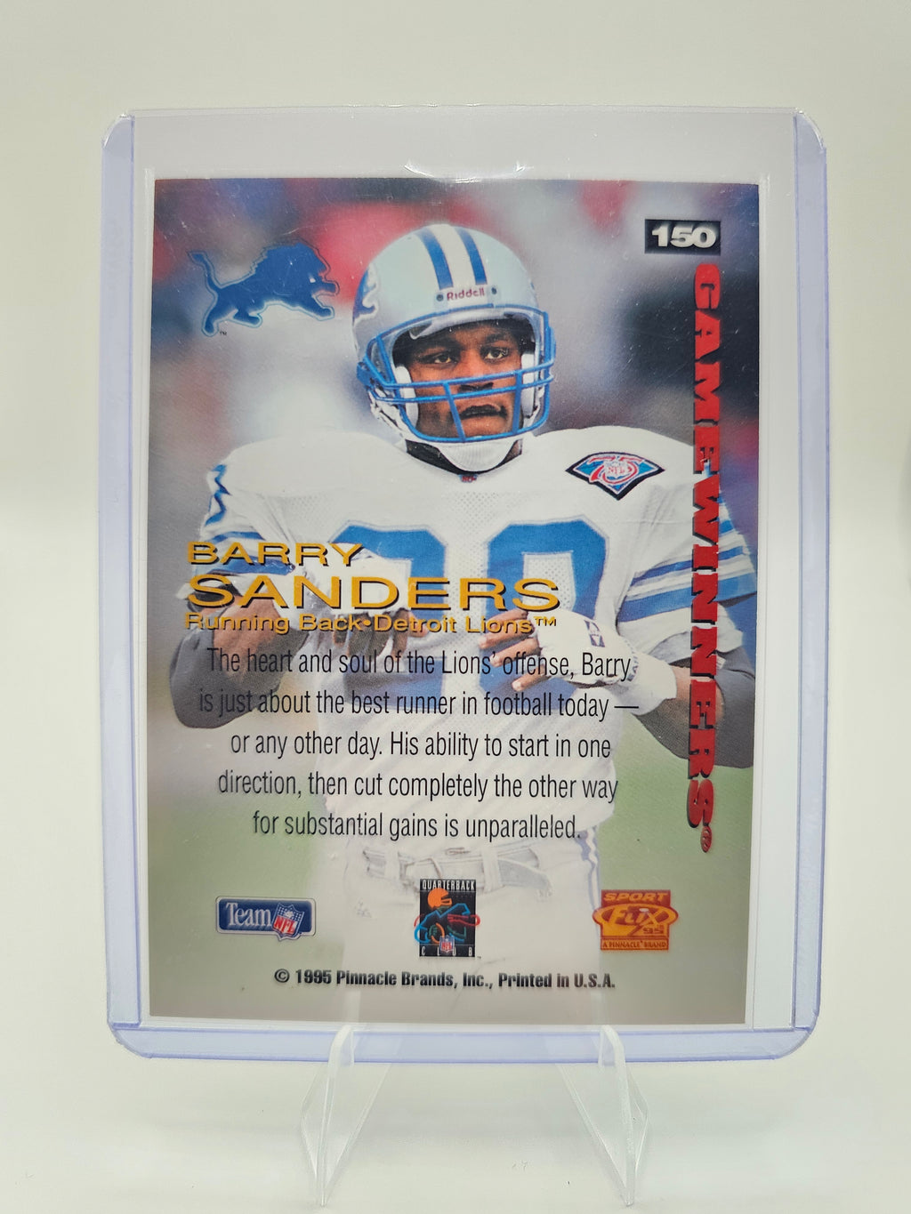 1995 Sportflix #150 Barry Sanders – Detroit Lions