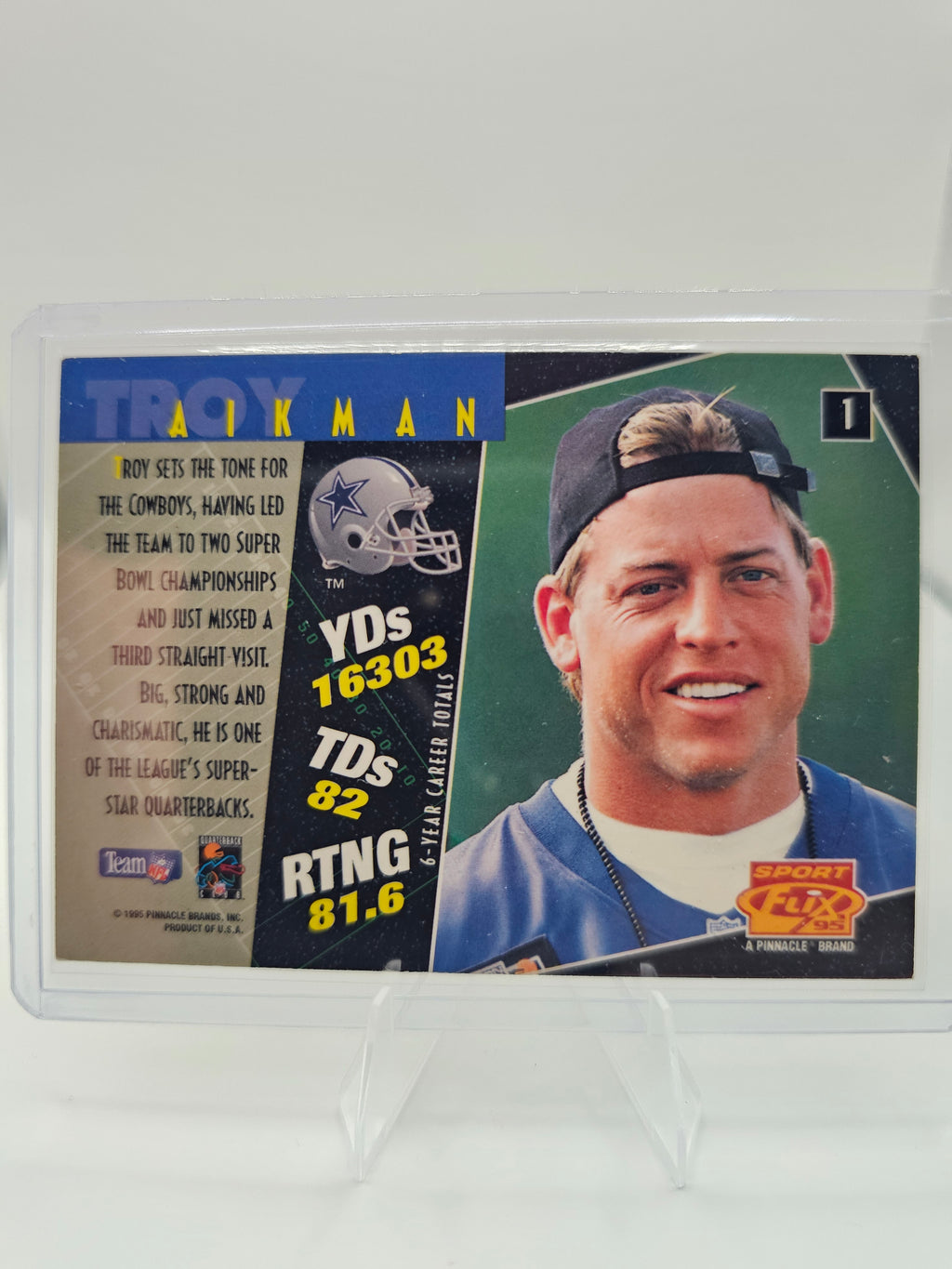 1995 Sportflix #1 Troy Aikman
