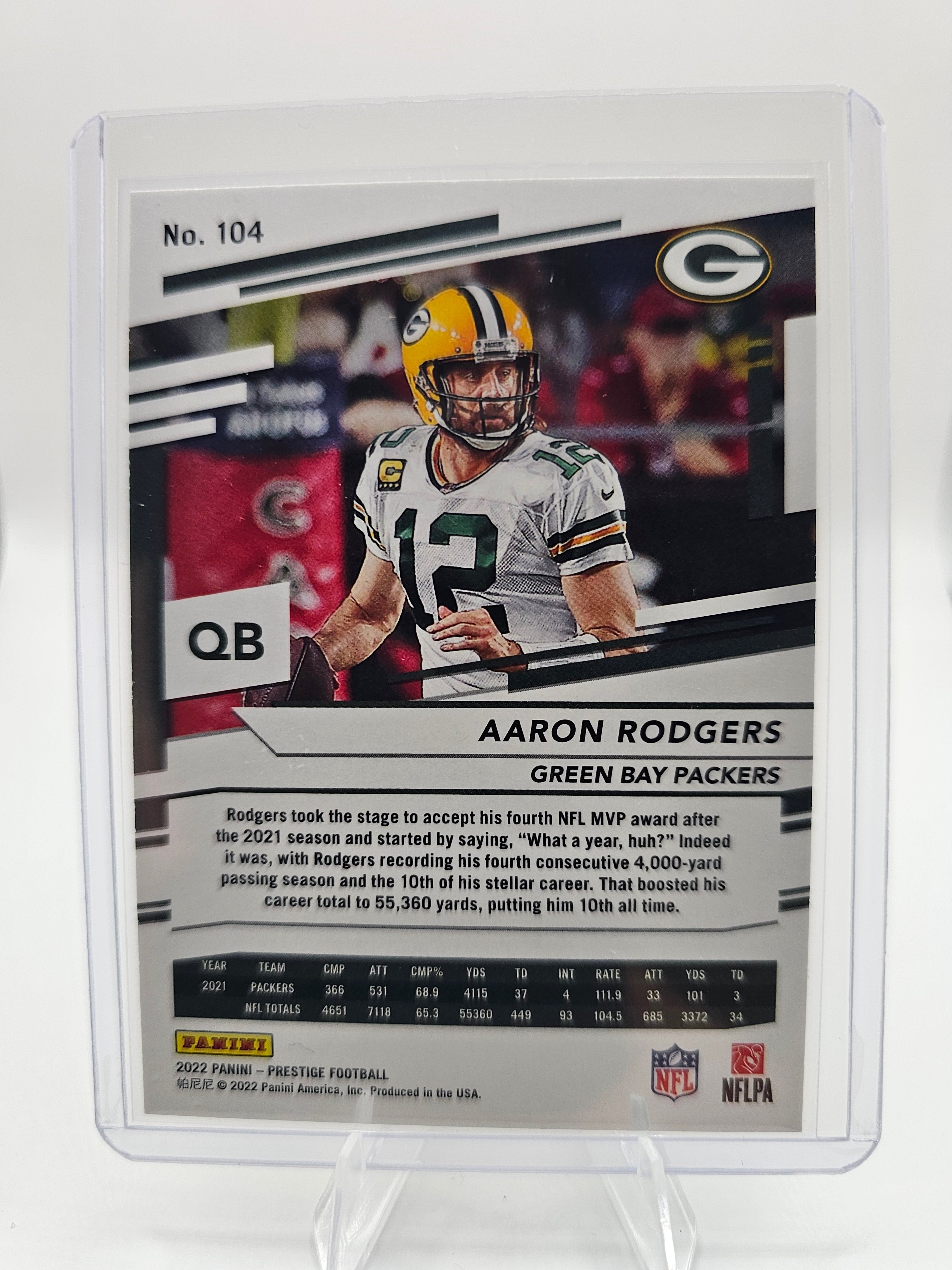 2022 Panini Prestige #104 Aaron Rodgers Xtra Points Diamond