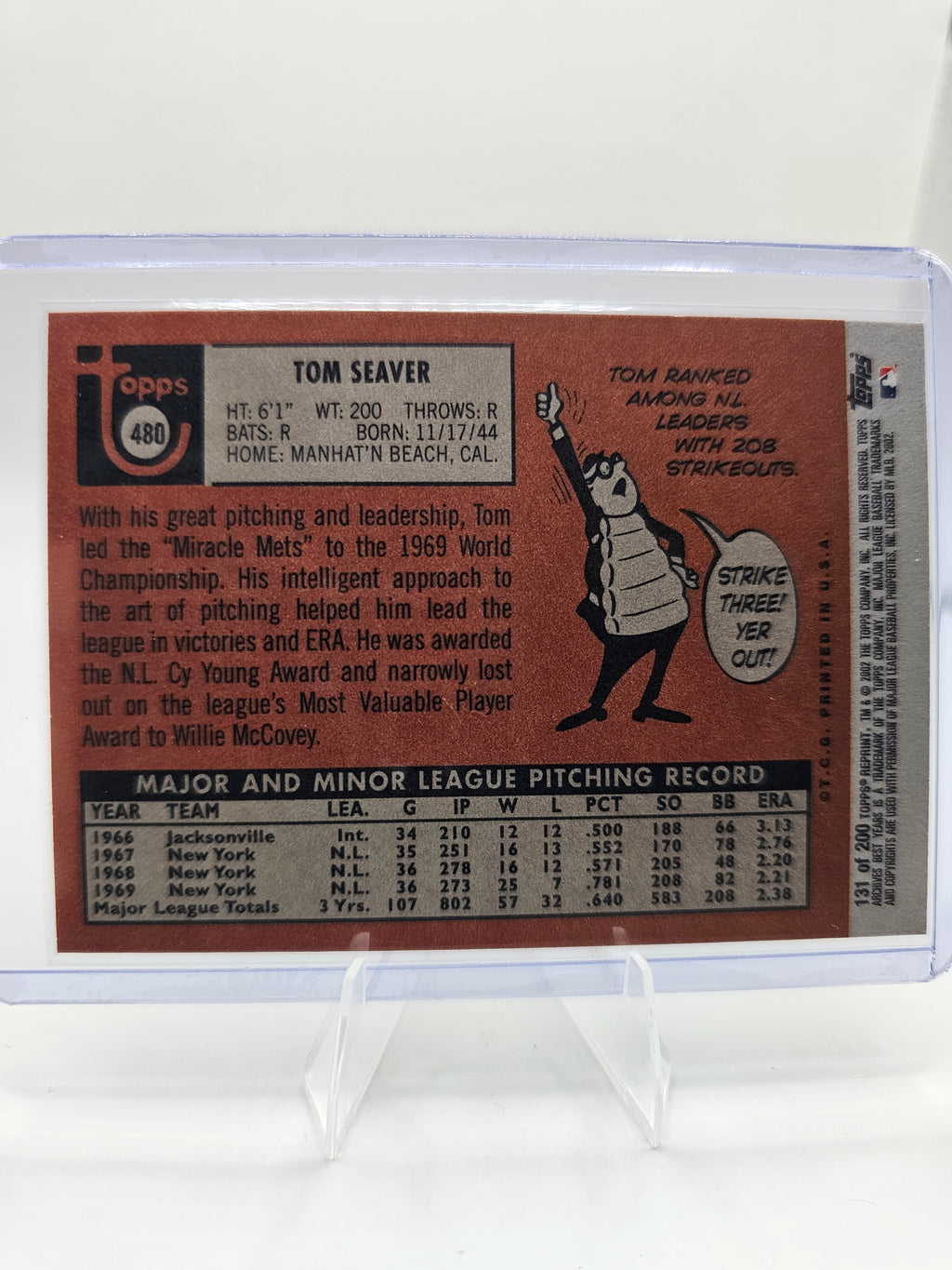 2002 Topps #480 Tom Seaver