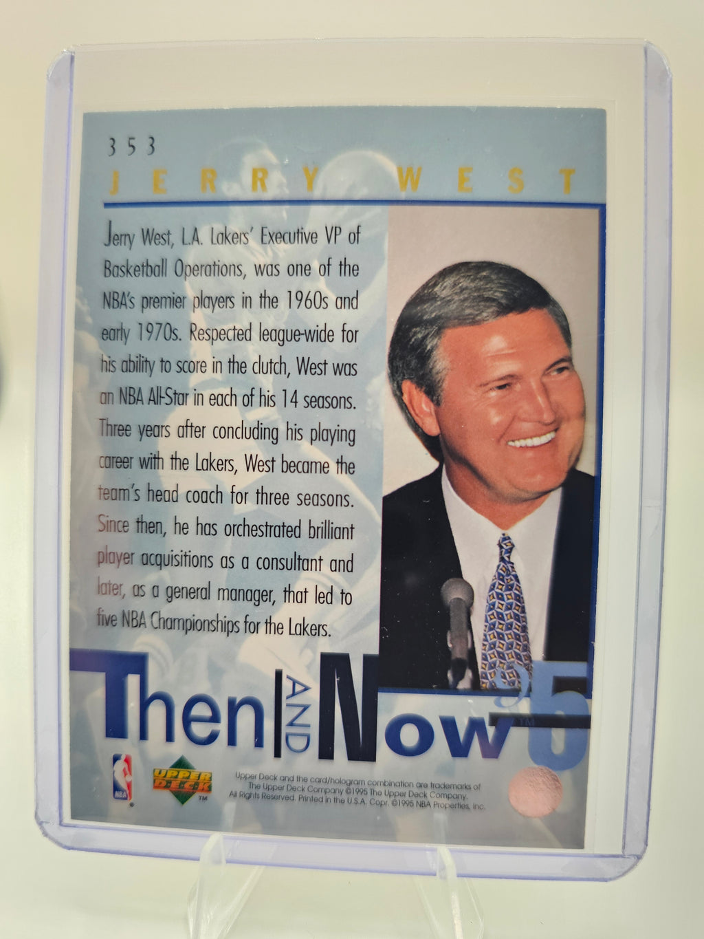 1994-95 Upper Deck #353 Jerry West "Then & Now"