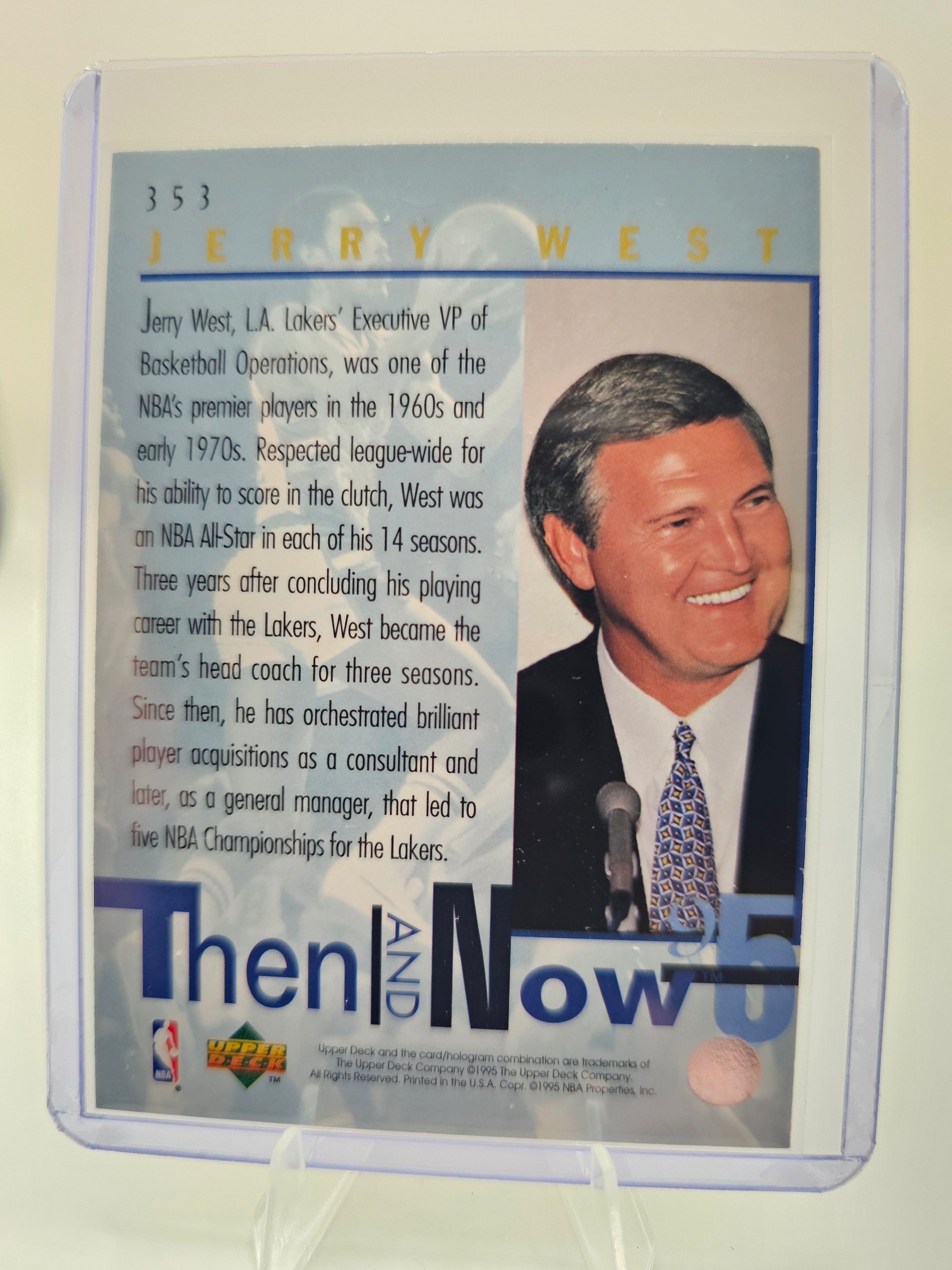 1994-95 Upper Deck #353 Jerry West "Then & Now"