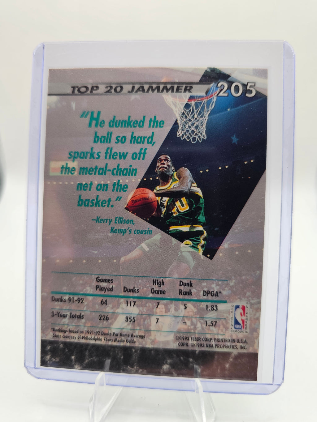 1992-93 Ultra #205 Shawn Kemp