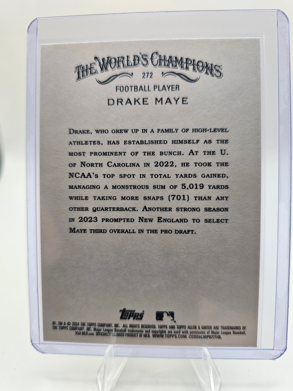 2024 Topps Allen & Ginter #272 Drake Maye