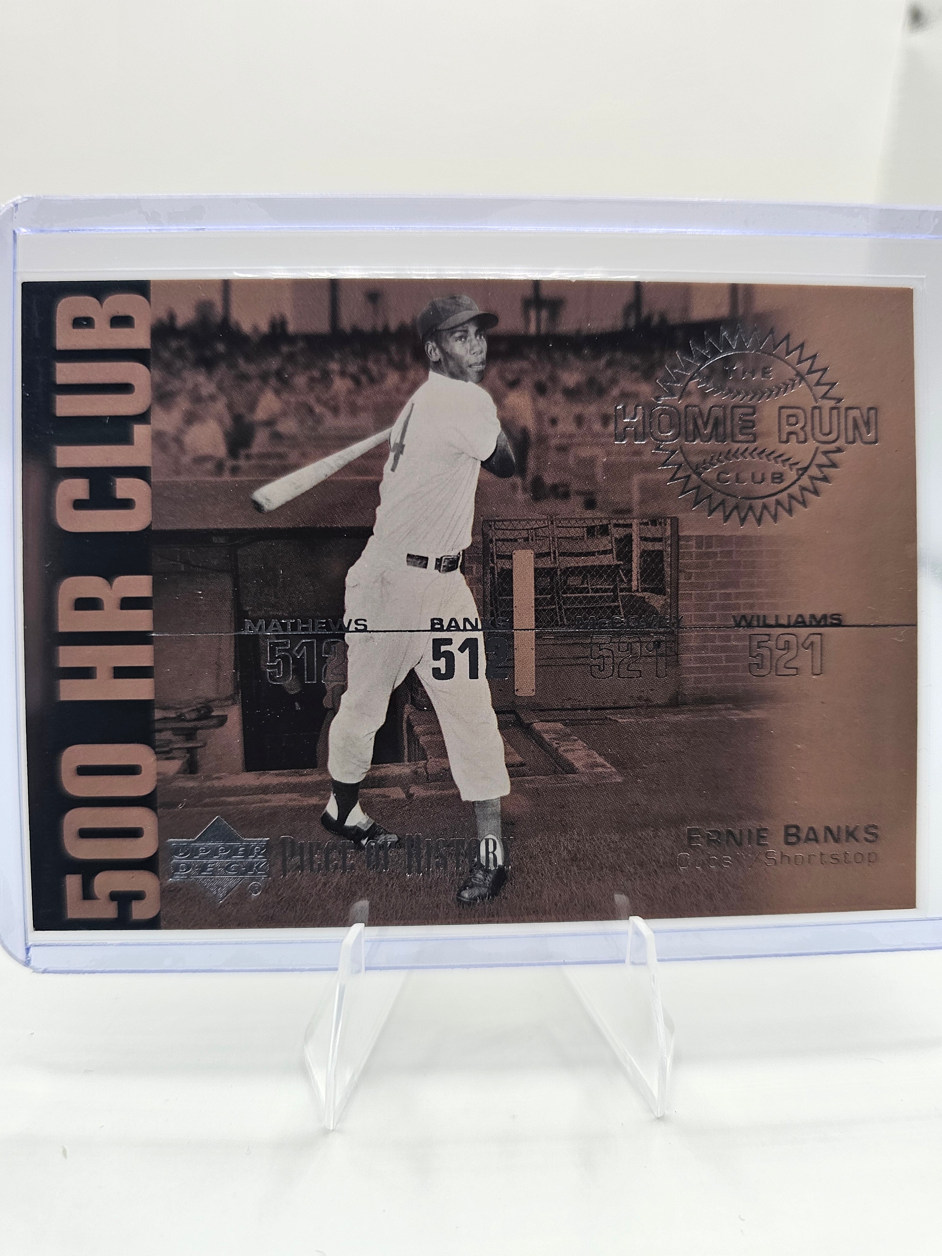 2002 Upper Deck Piece of History #HR5 Ernie Banks 500 Home Run Club