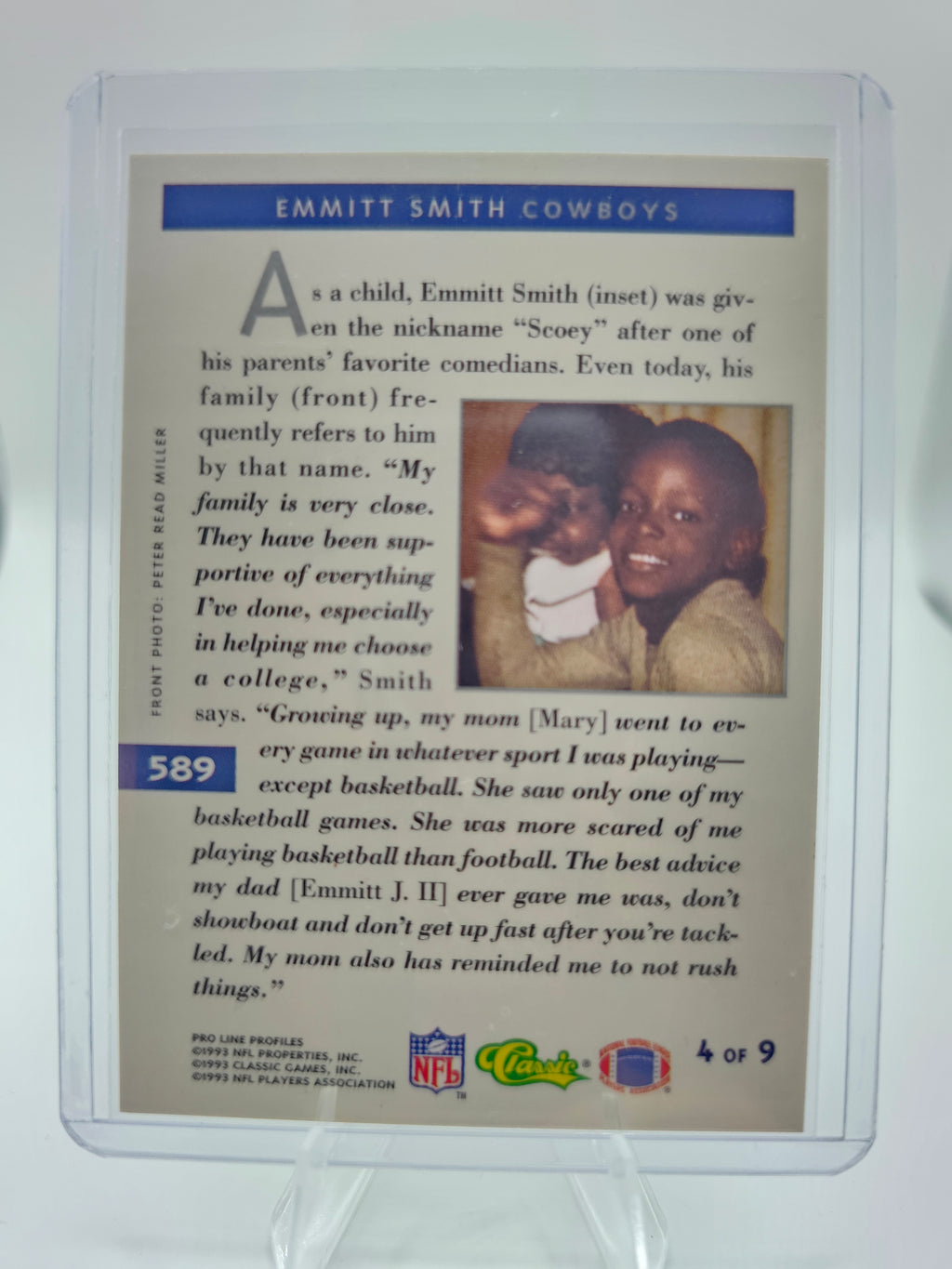1993 Pro Line Profiles #589 Emmitt Smith
