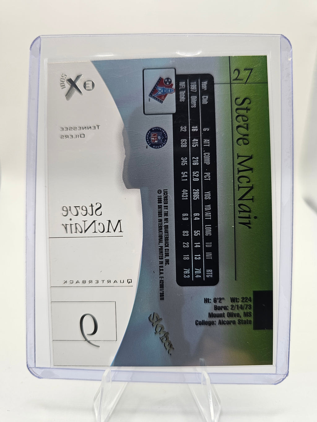1998 SkyBox E-X2001 #27 Steve McNair