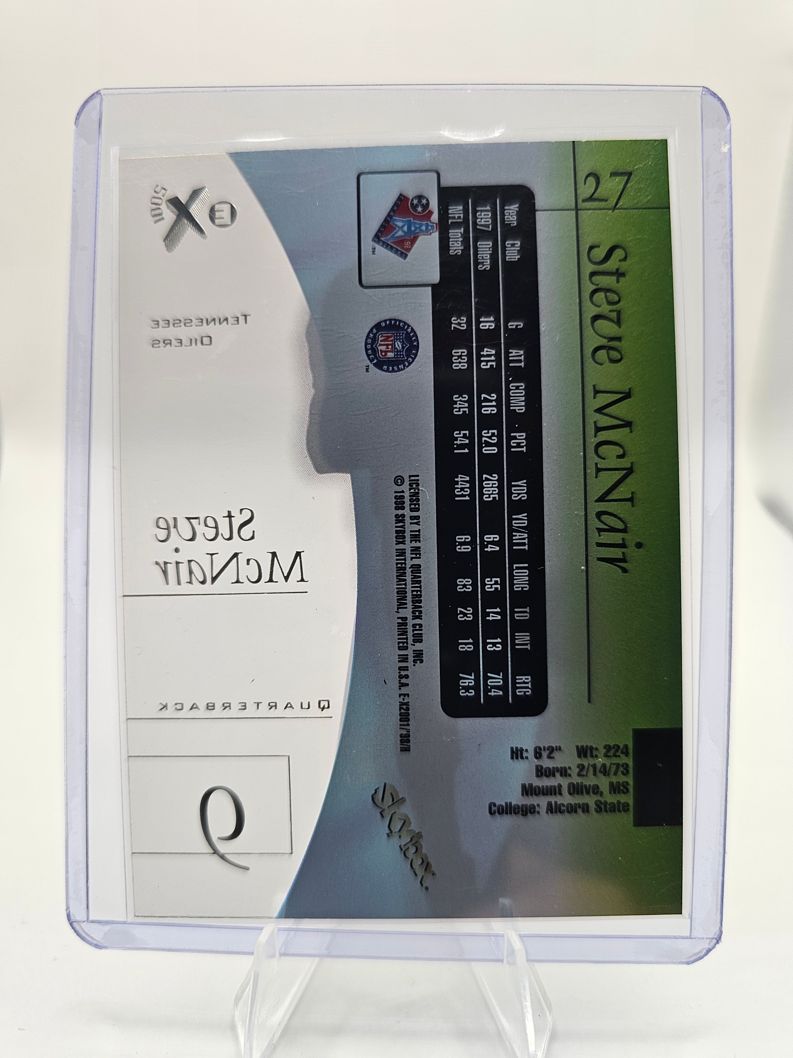1998 SkyBox E-X2001 #27 Steve McNair