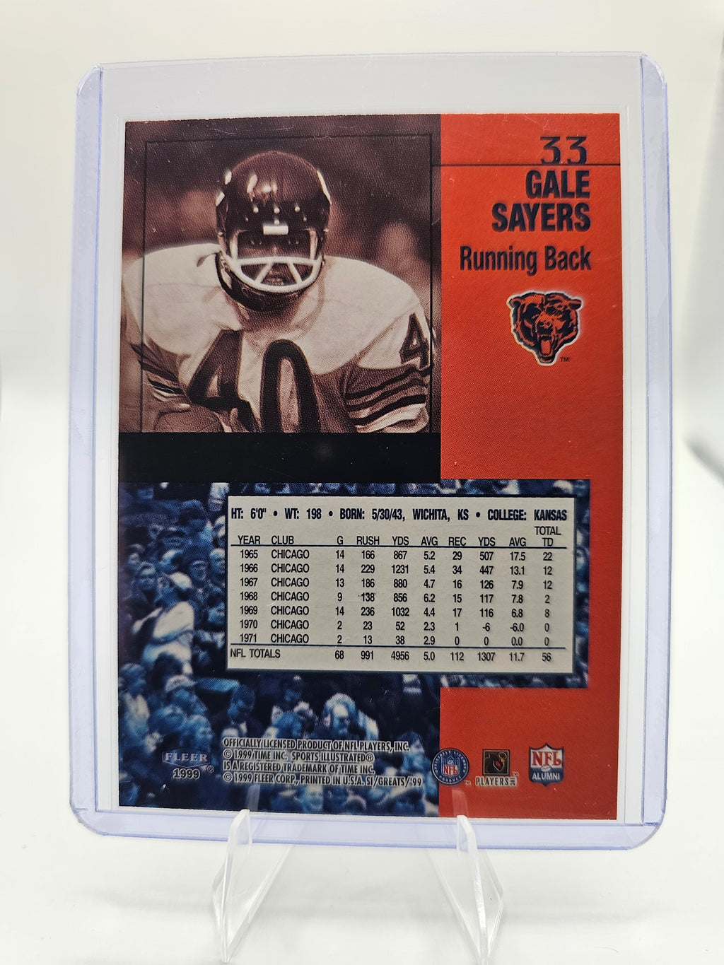 1999 Fleer Sports Illustrated #33 Gale Sayers