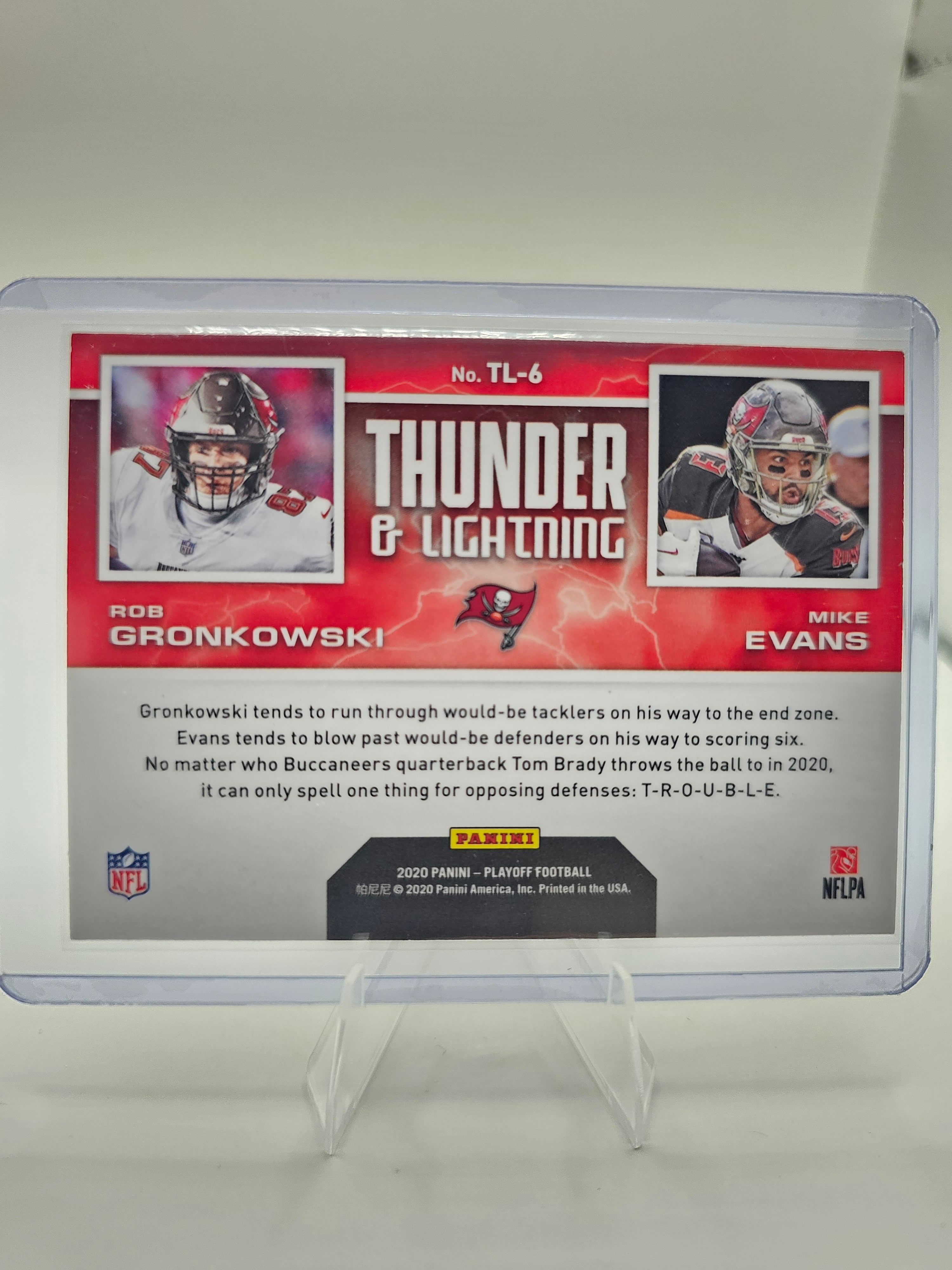 2020 Panini Playoff #TL-6 Rob Gronkowski / Mike Evans Thunder & Lightning Silver