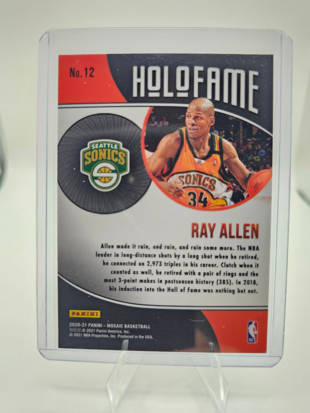 2020-21 Panini Mosaic #12 Ray Allen HoloFame