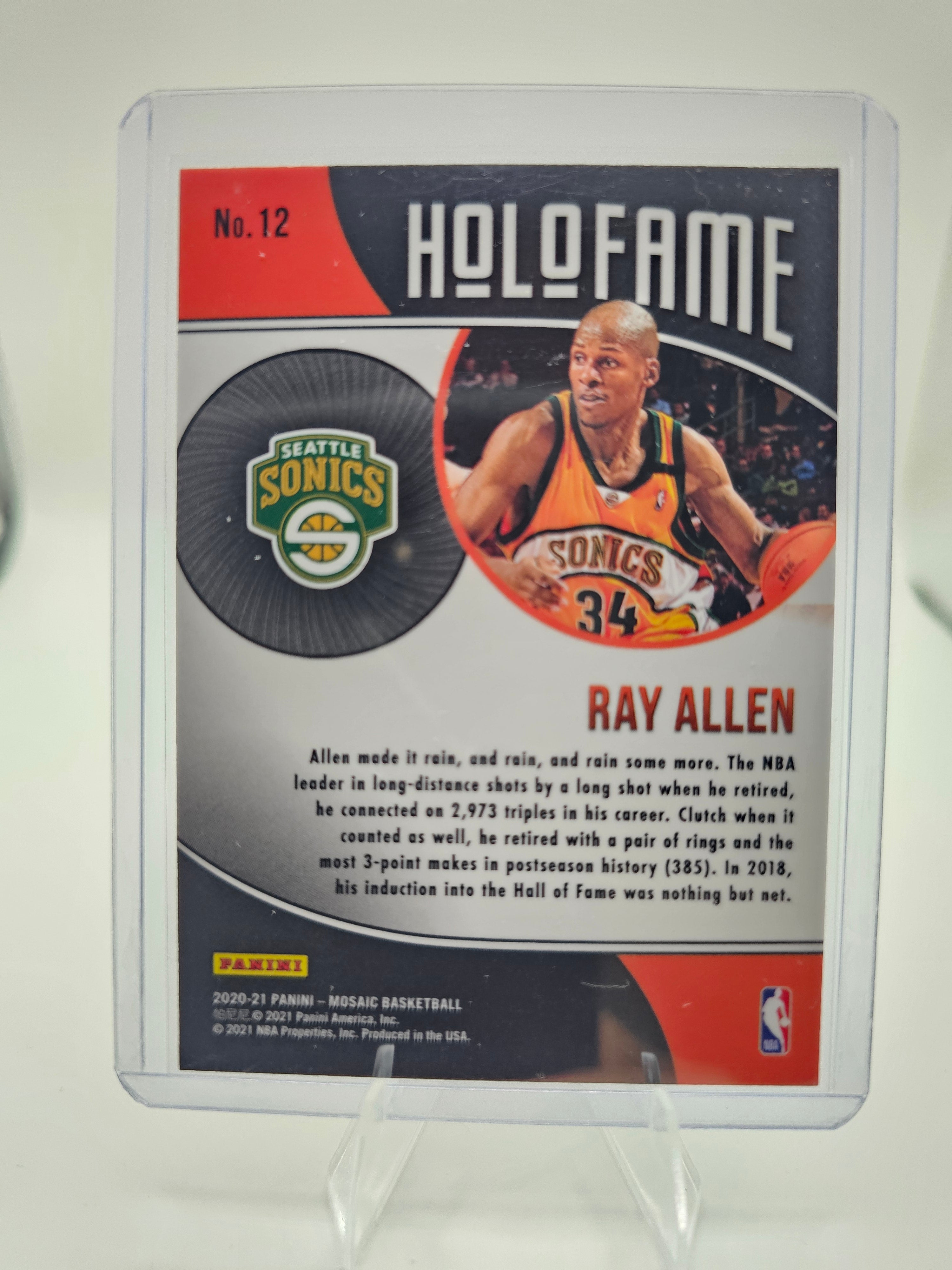 2020-21 Panini Mosaic #12 Ray Allen HoloFame