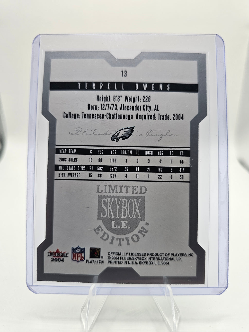 2004 SkyBox LE #13 Terrell Owens