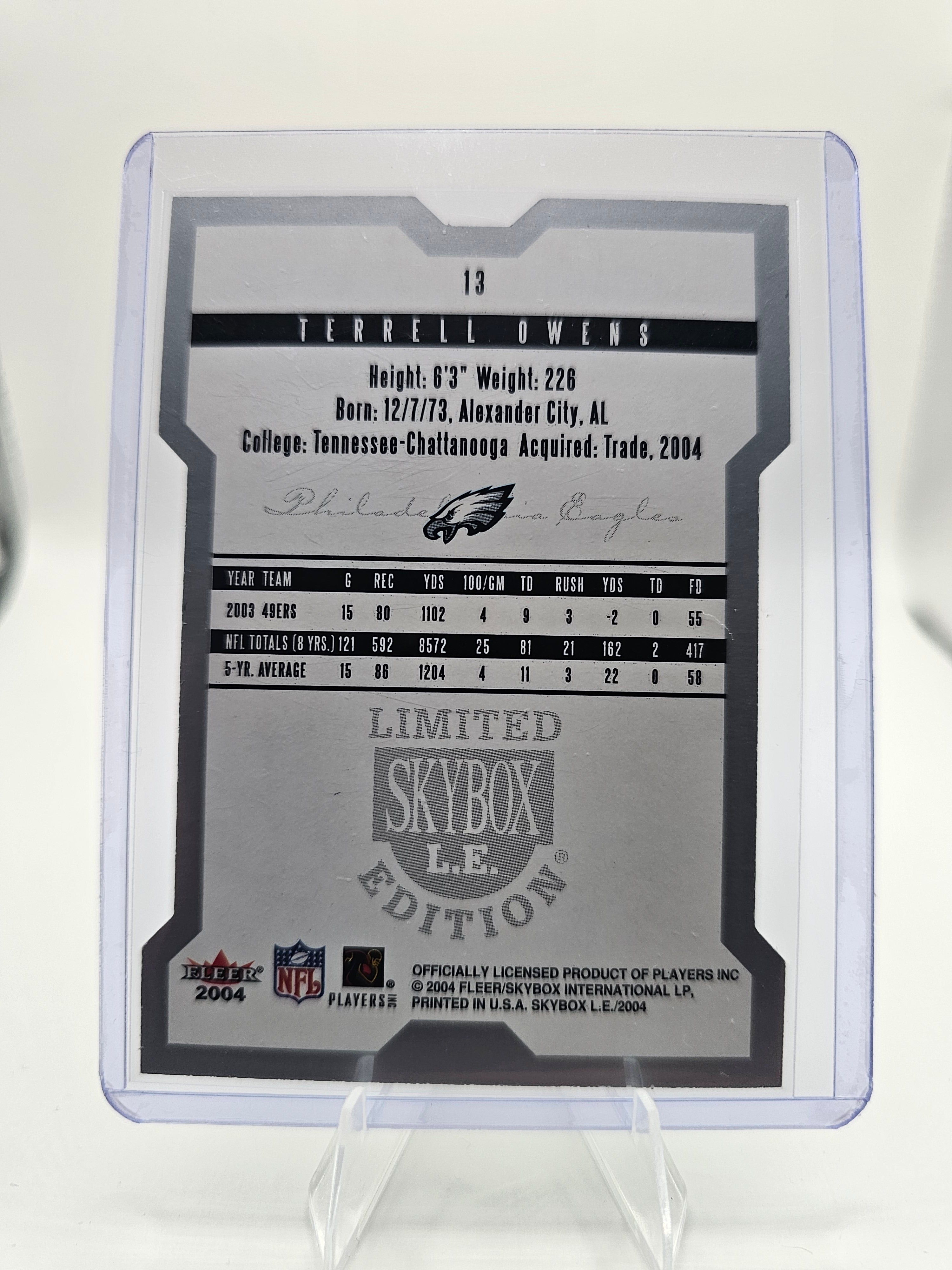 2004 SkyBox LE #13 Terrell Owens