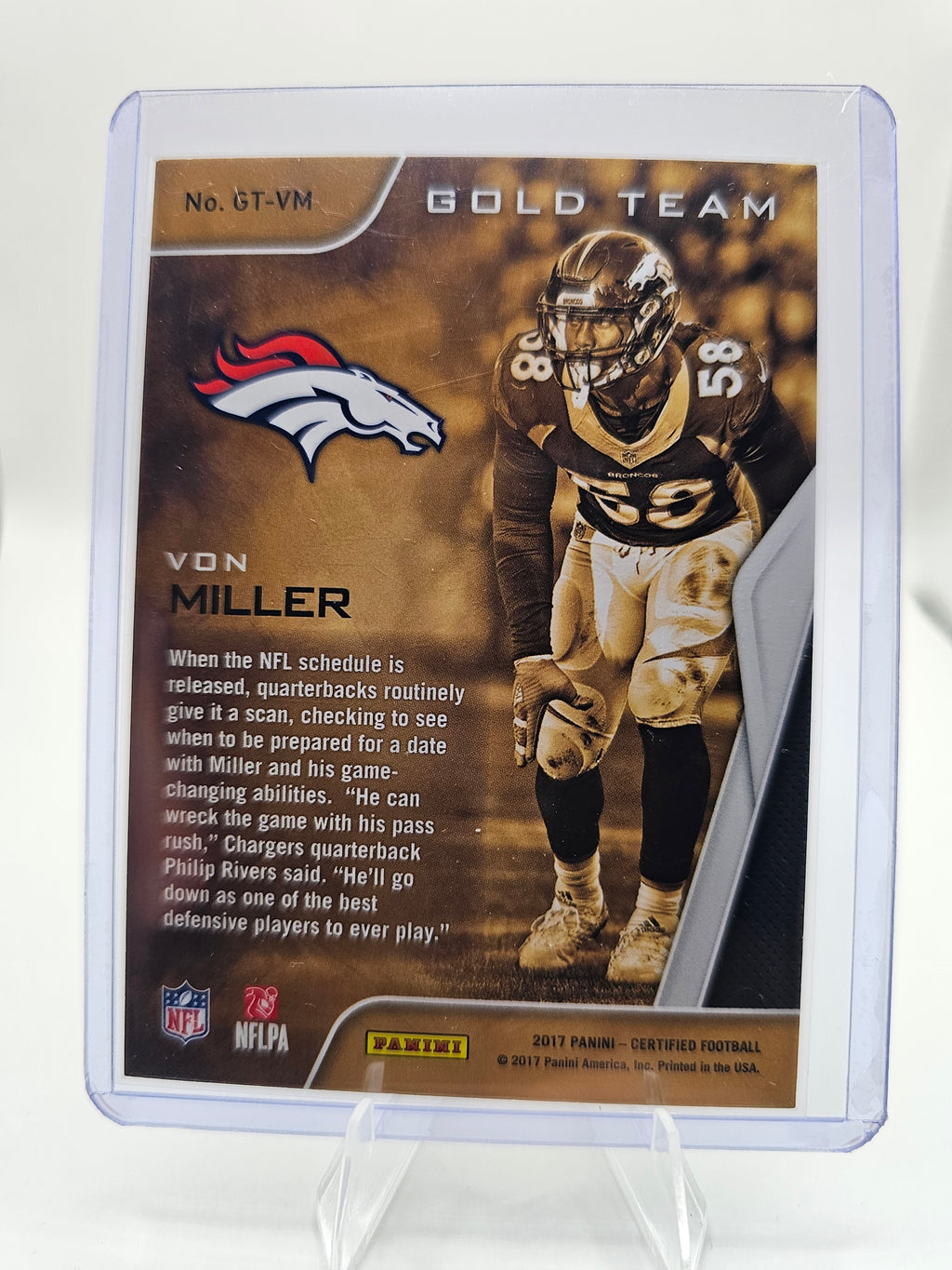 2017 Panini Certified #GT-VM Von Miller Gold Team
